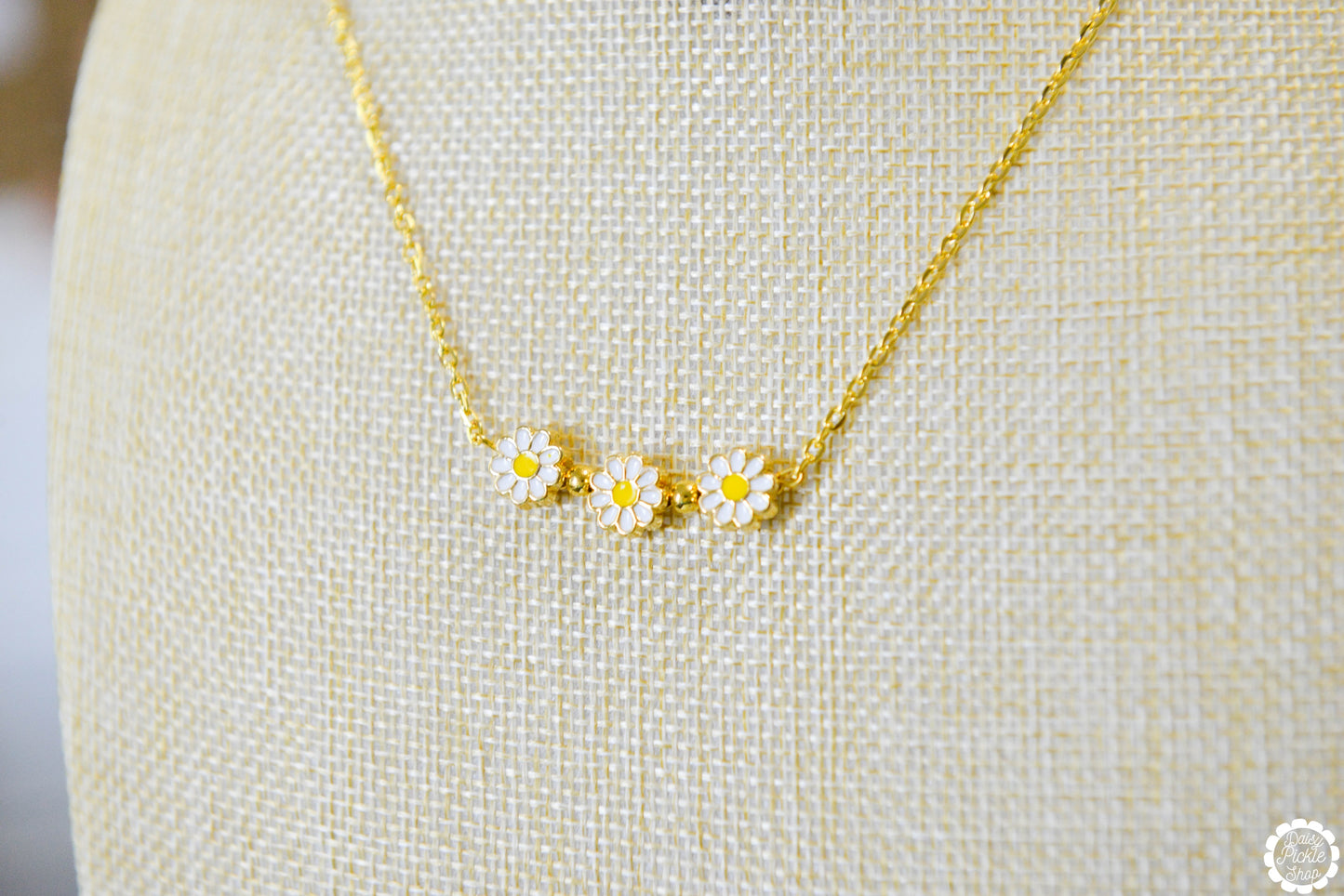 Gold Plated Daisy Necklace