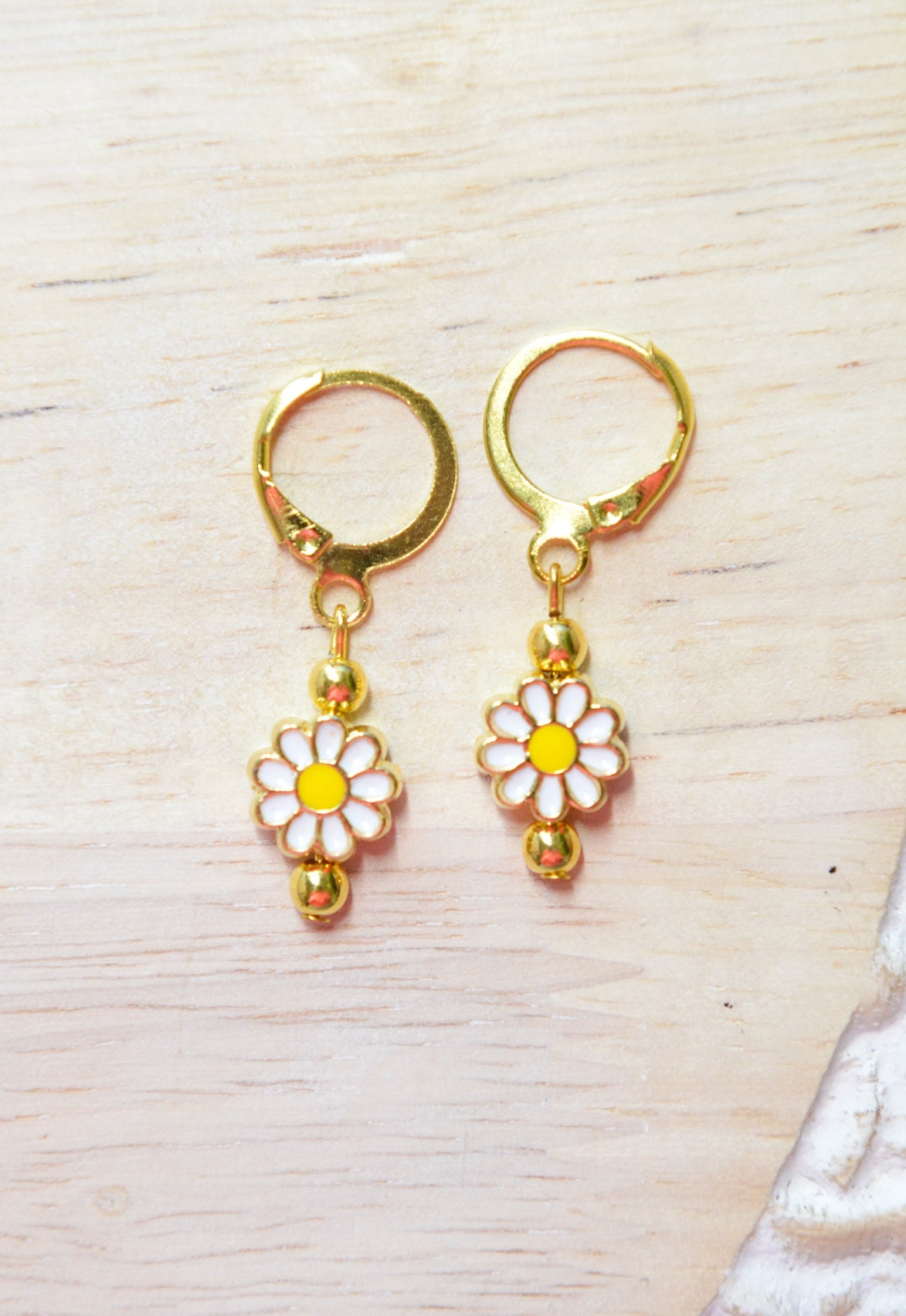 Gold Plated Daisy Earrings