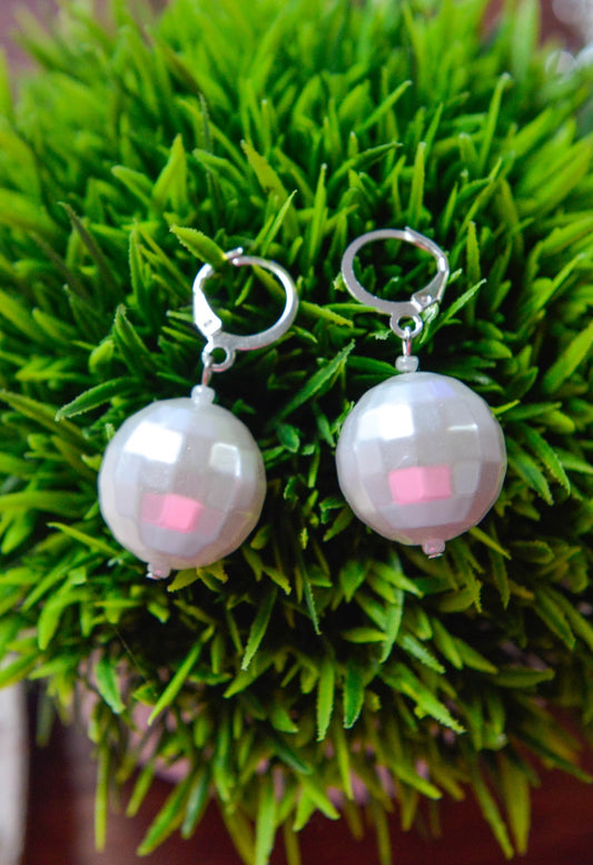 Pearlescent Disco Ball Earrings