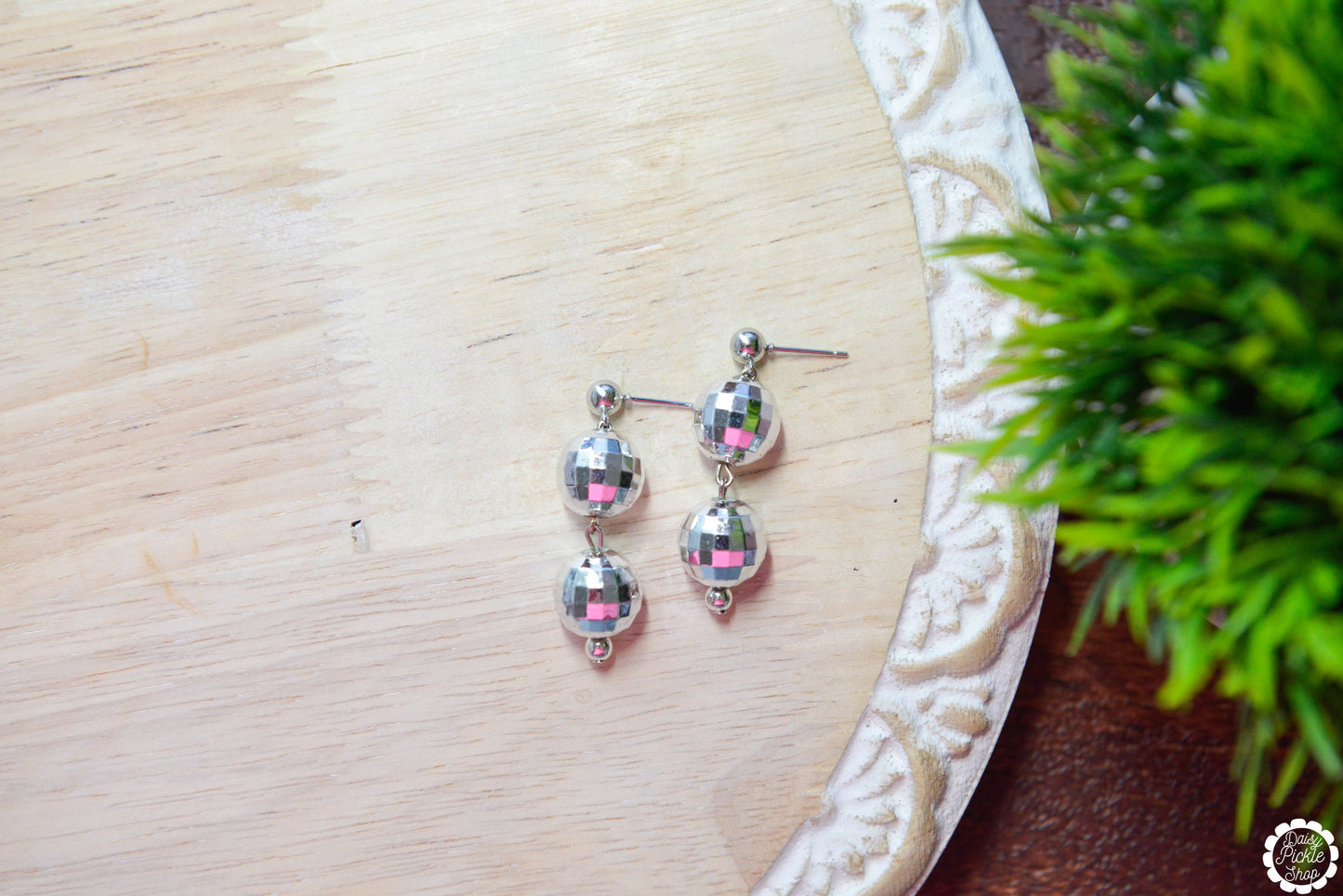 Disco Ball Dangle Earrings