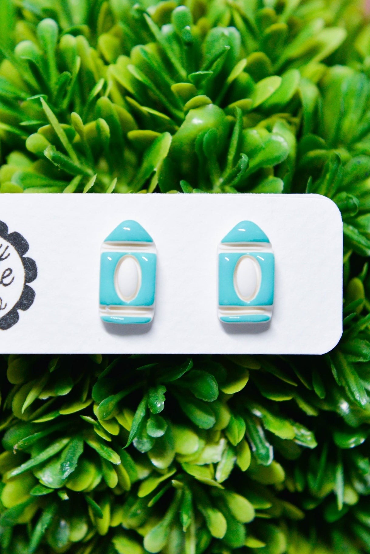 Turquoise Crayon Stud Earrings