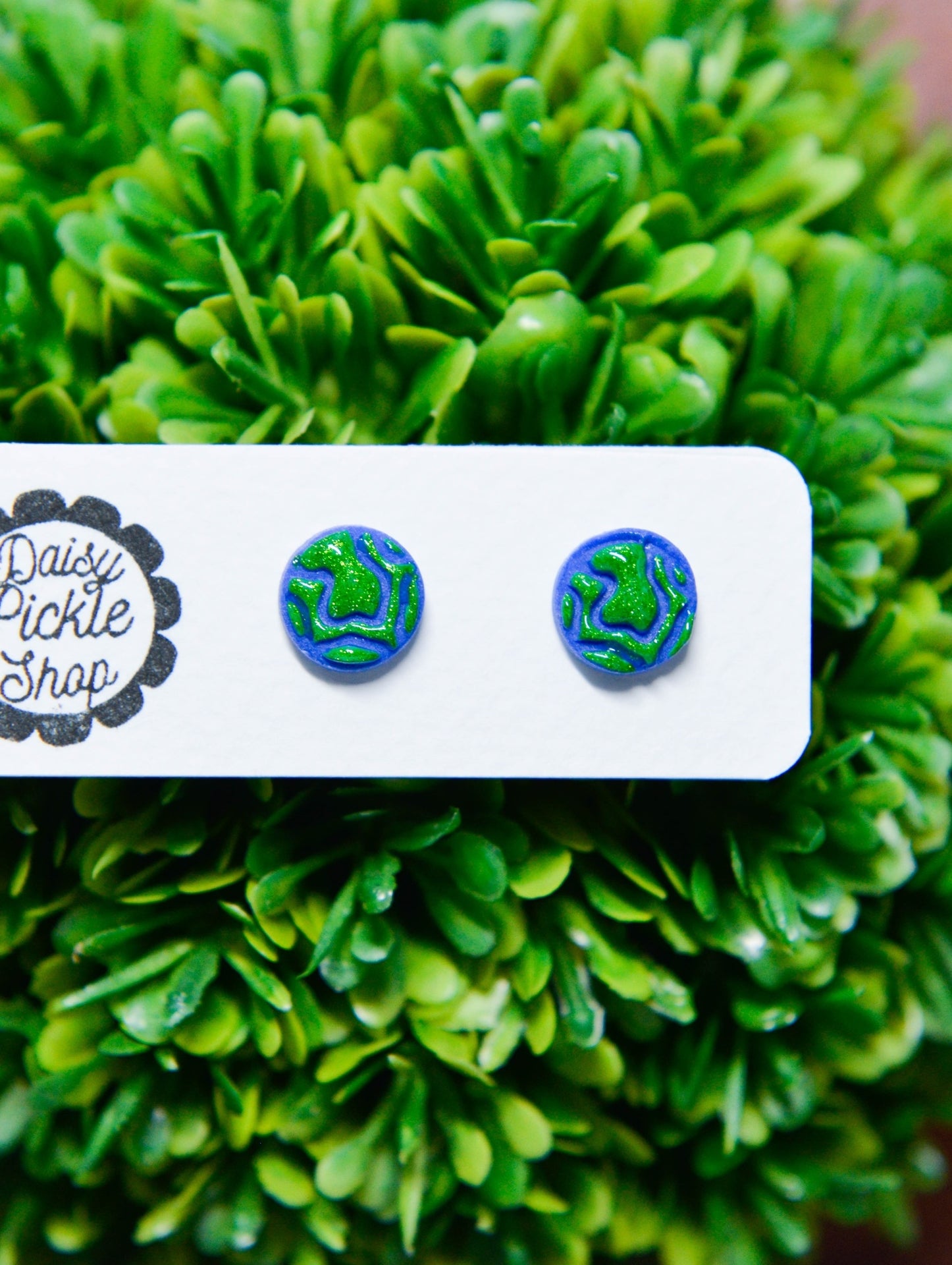 Planet Earth Stud Earrings