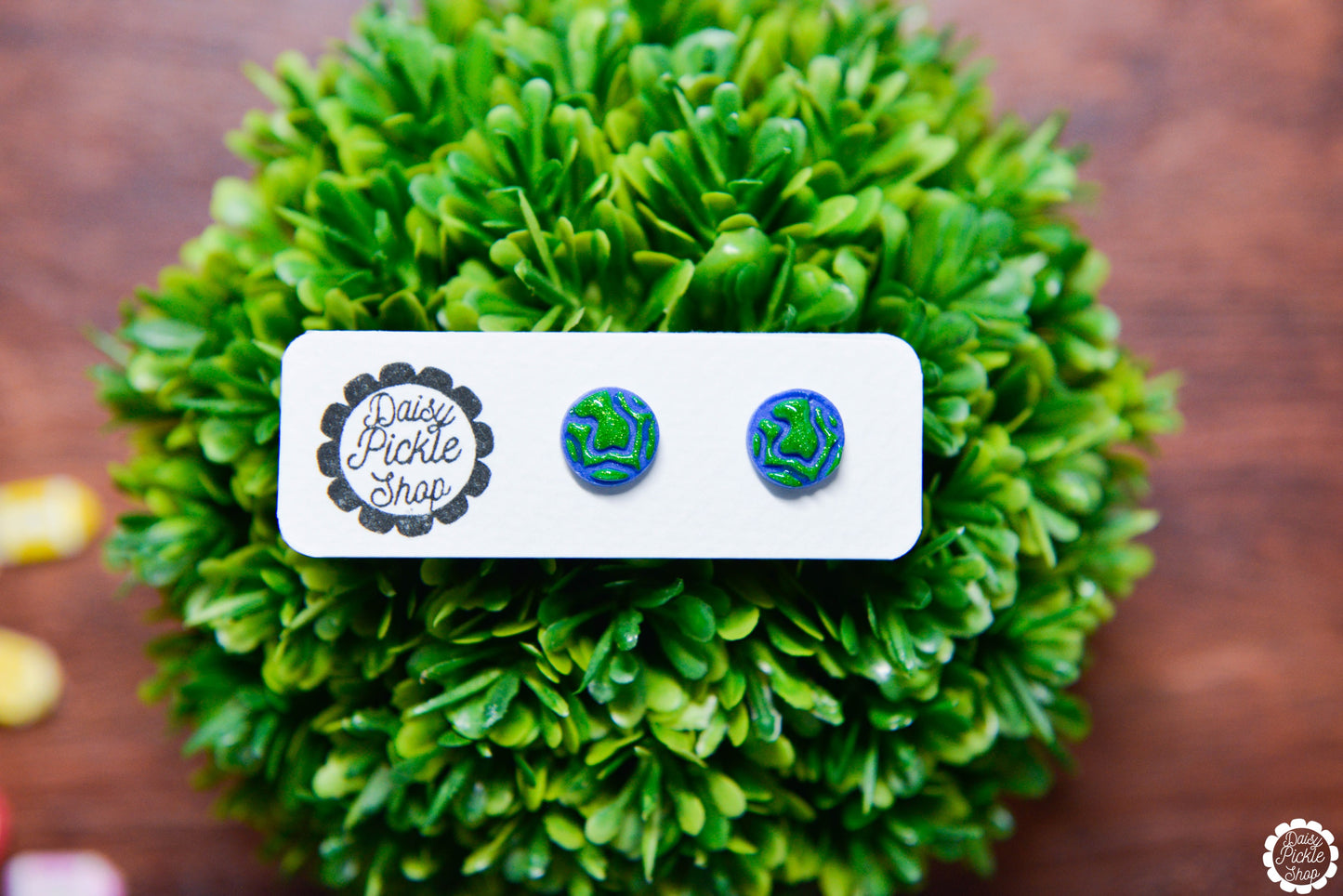 Planet Earth Stud Earrings