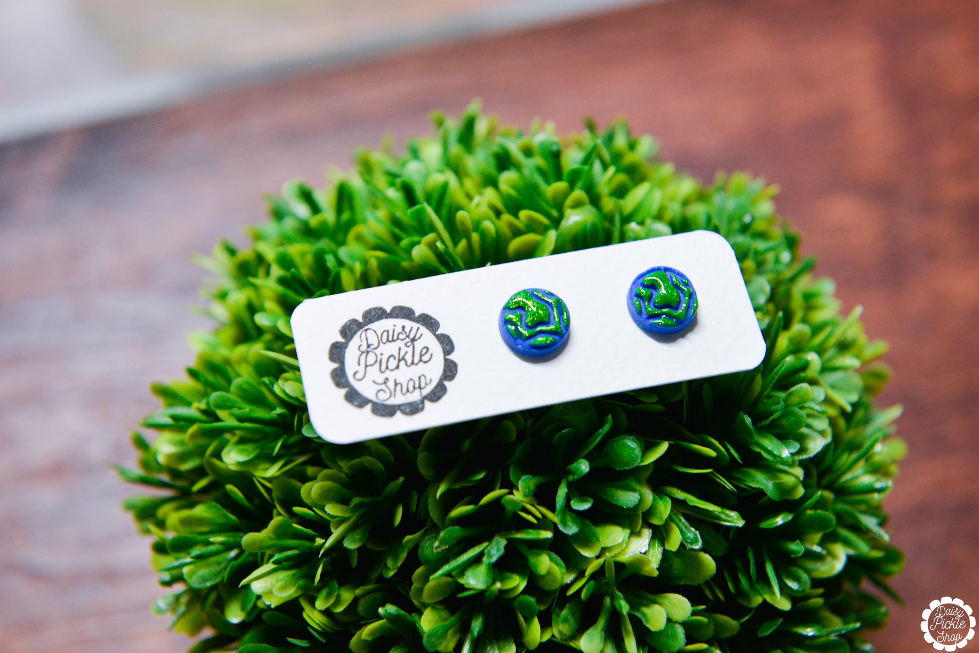 Planet Earth Stud Earrings