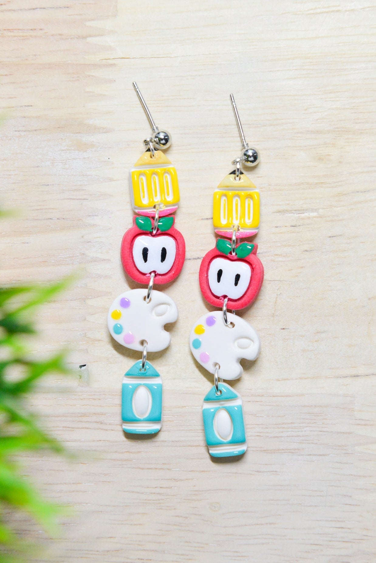 School Supplies Stack Earrings