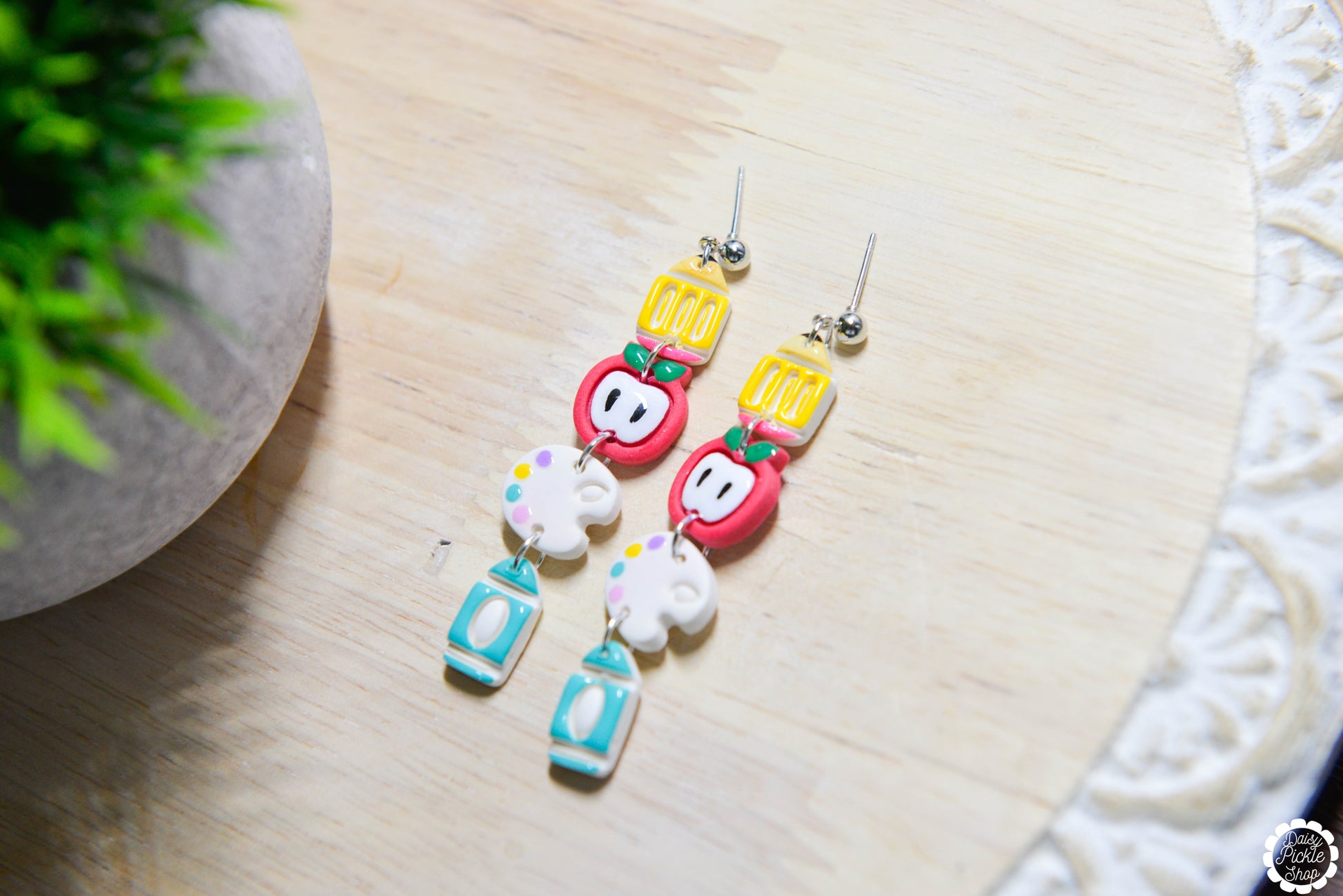 School Supplies Stack Earrings