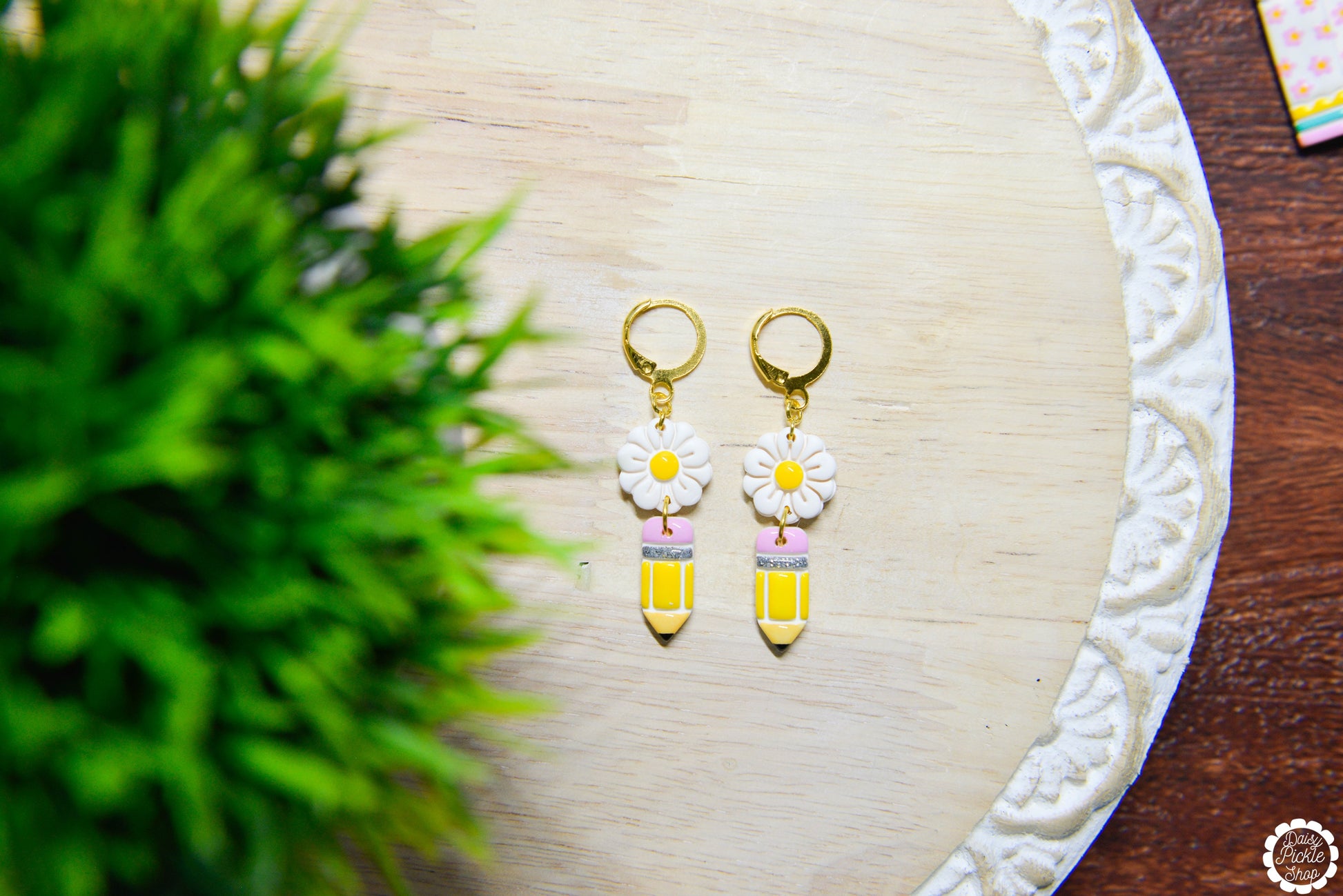 Daisy Pencil Earrings