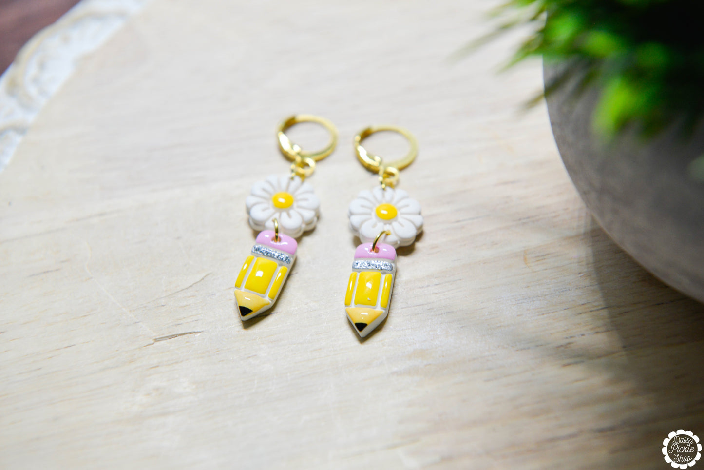 Daisy Pencil Earrings