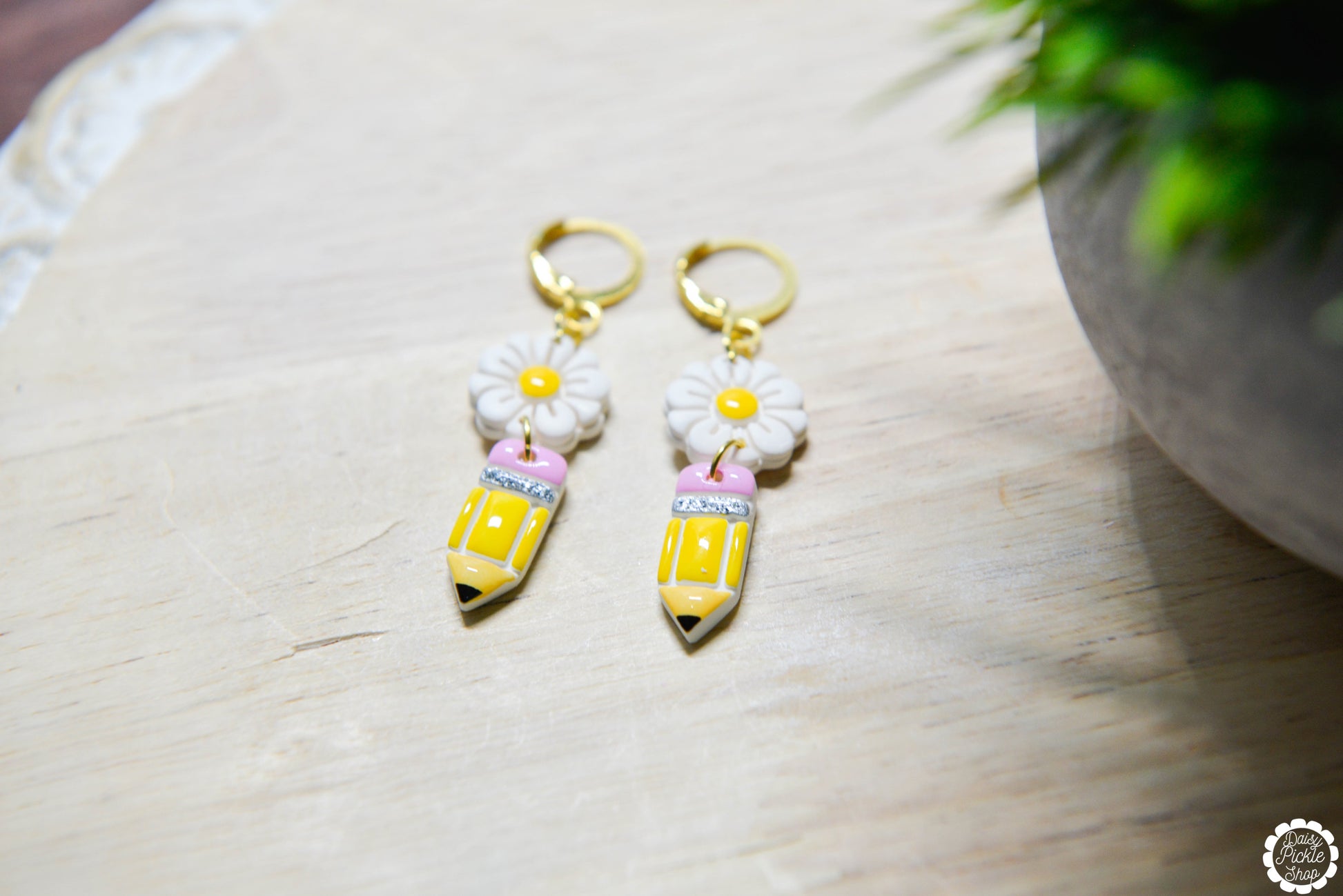 Daisy Pencil Earrings