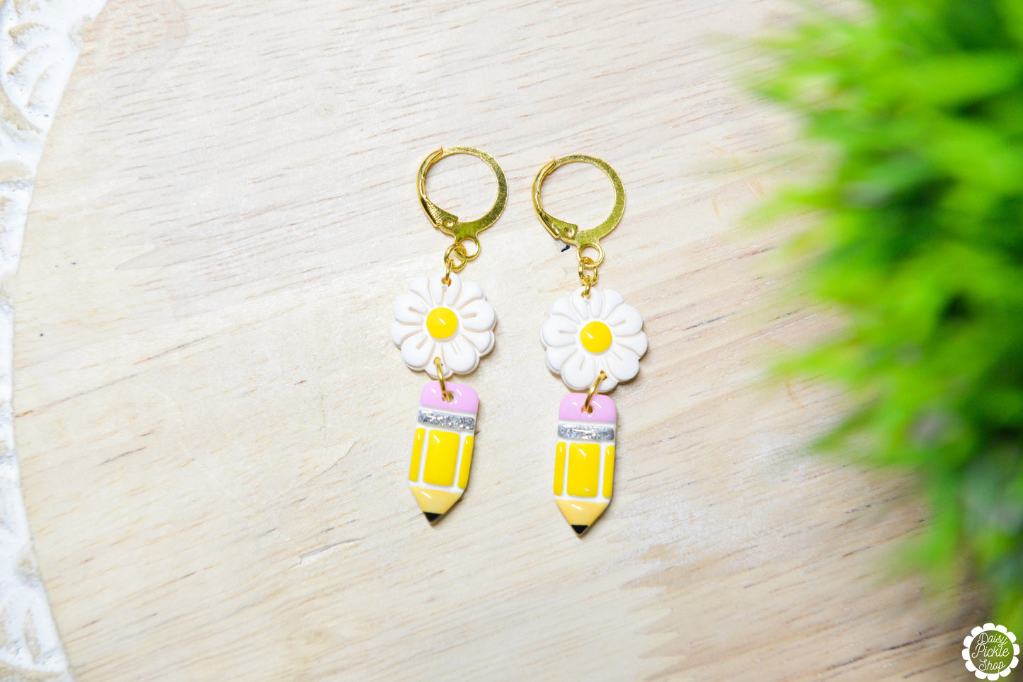 Daisy Pencil Earrings