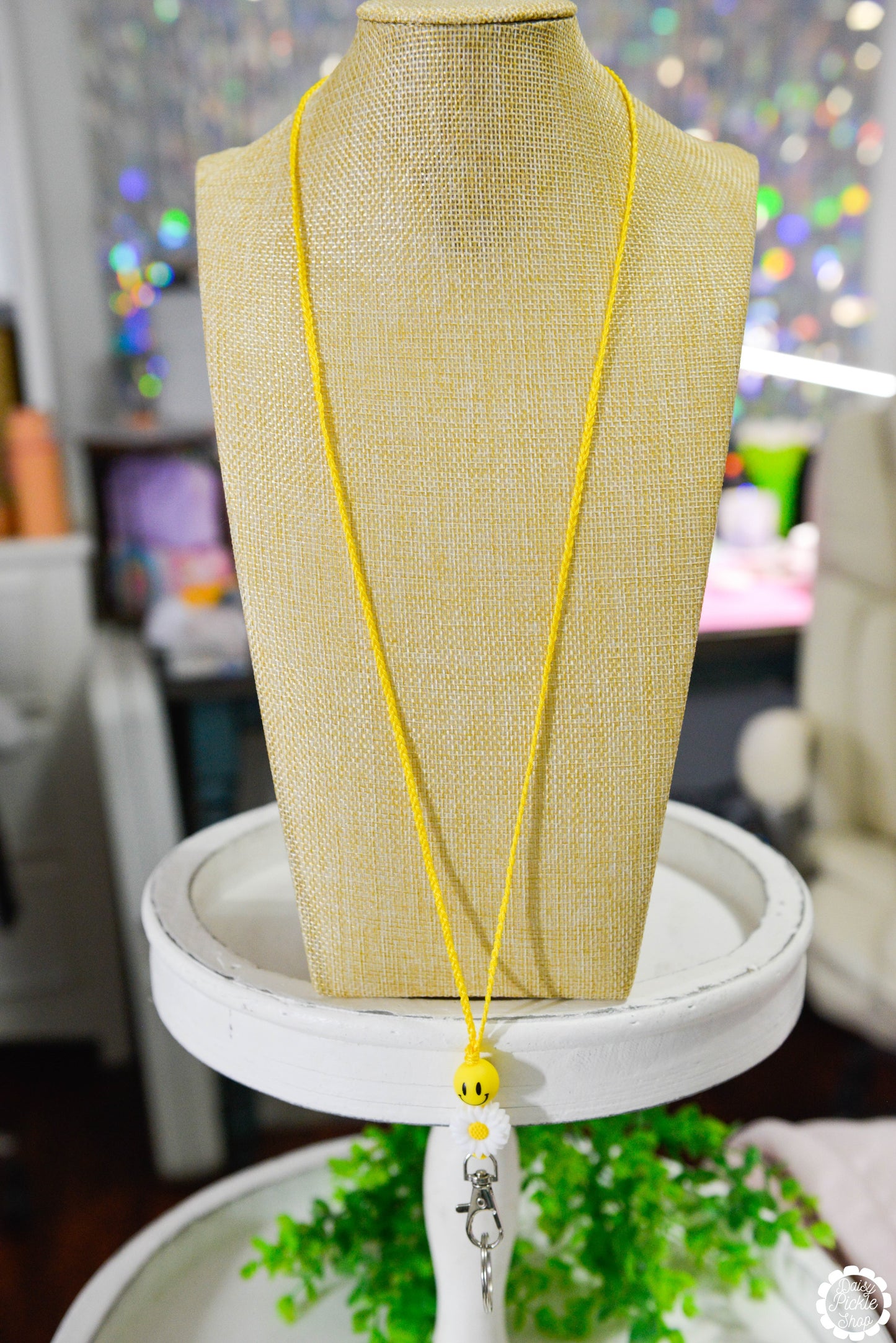 Yellow Happy Face Lanyard