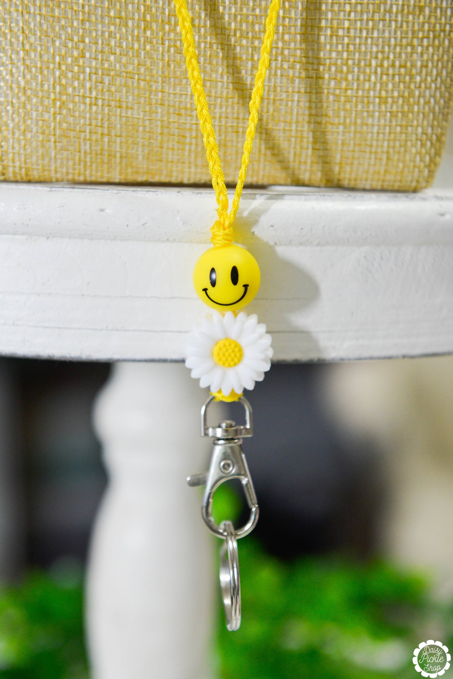 Yellow Happy Face Lanyard