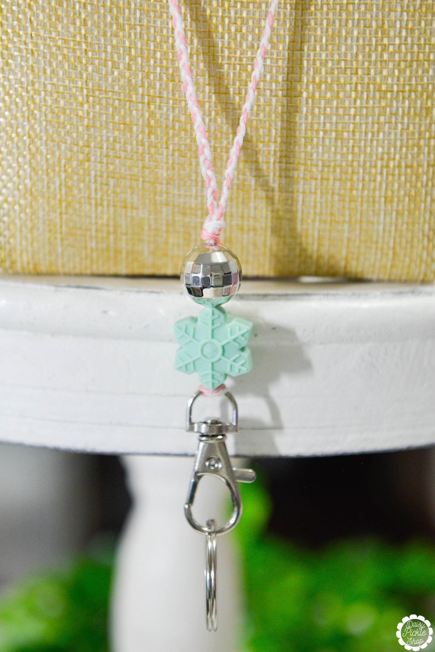 Pastel Snowflake Lanyard