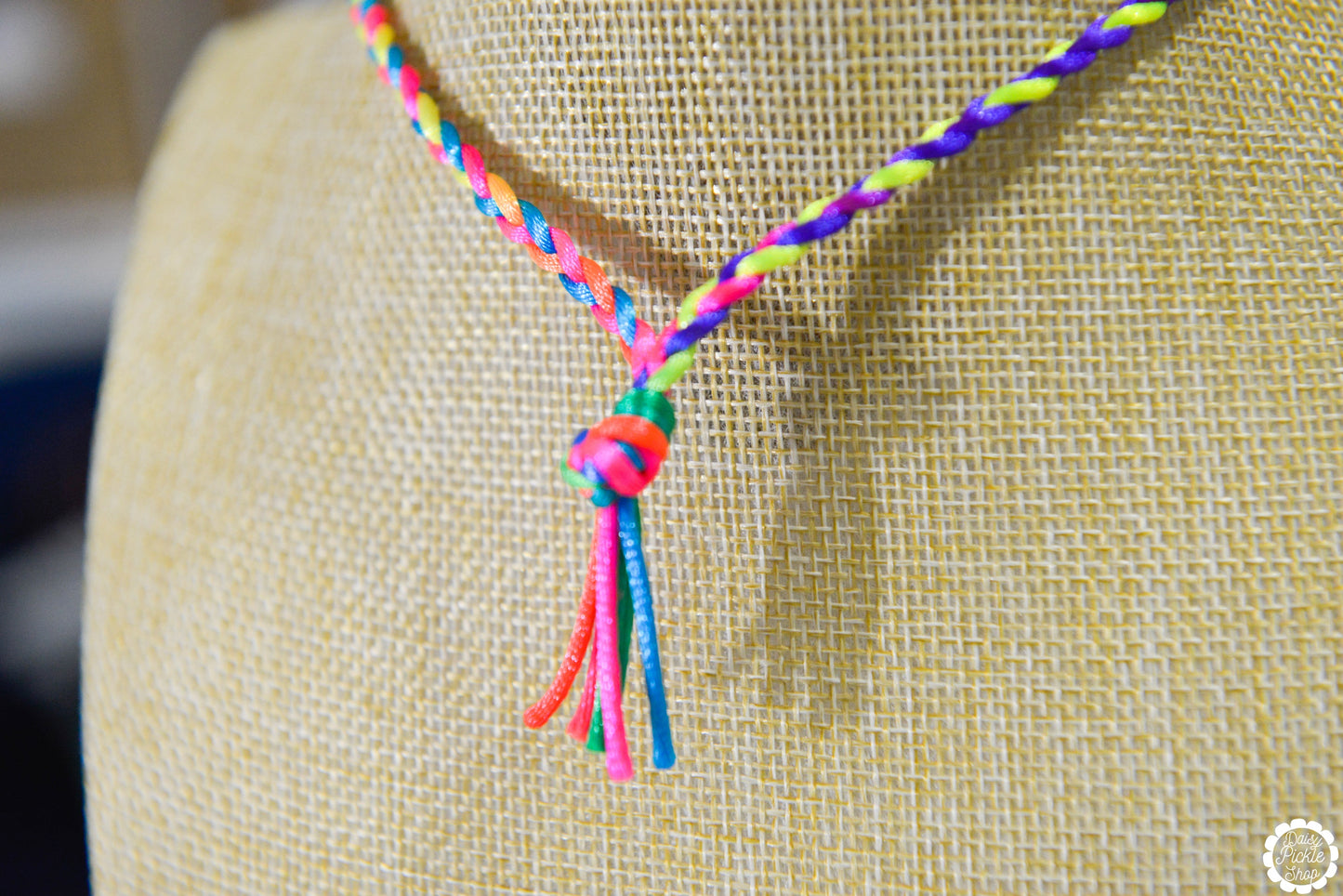 Braided Rainbow Lanyard