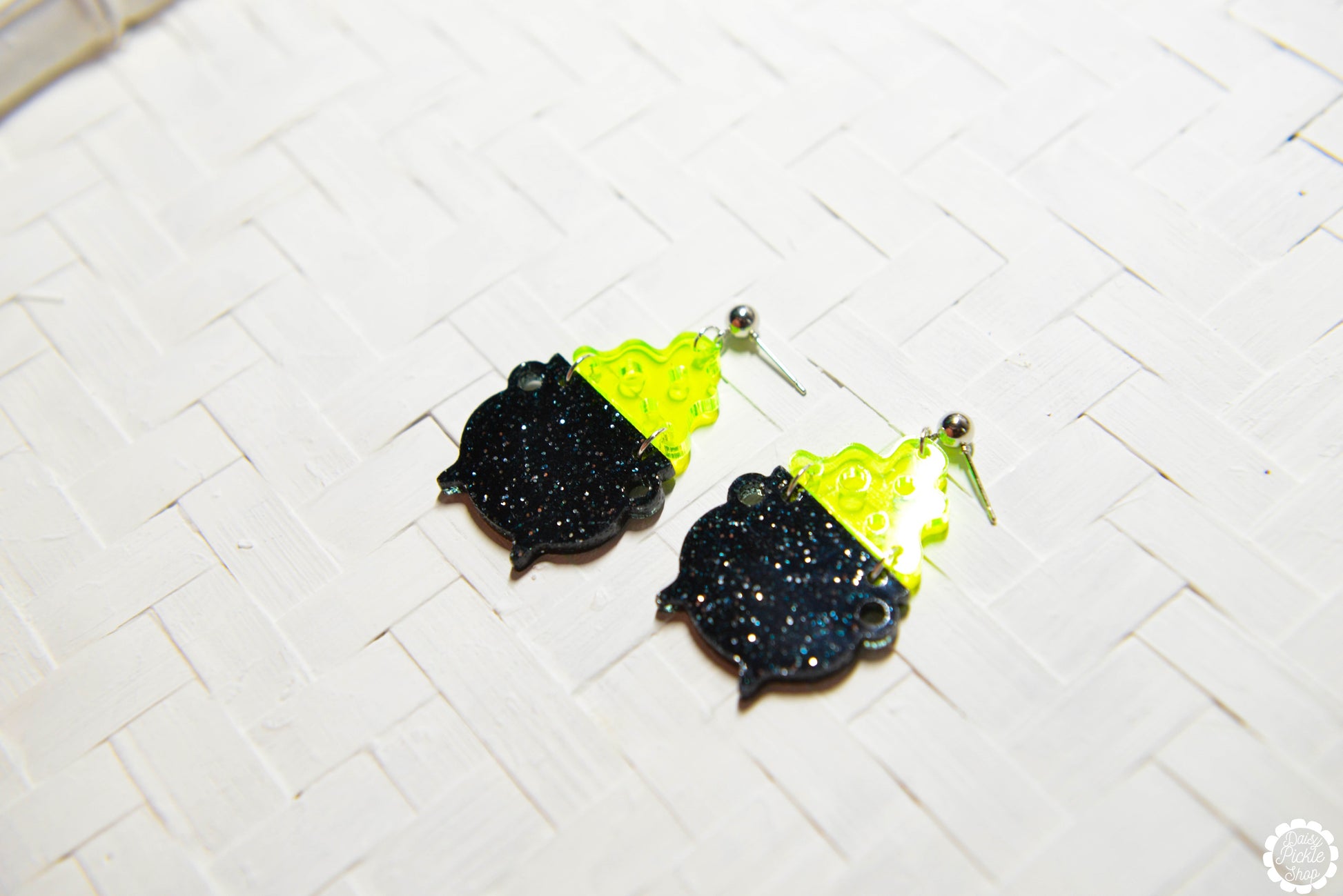 Sparkly Cauldron Earrings