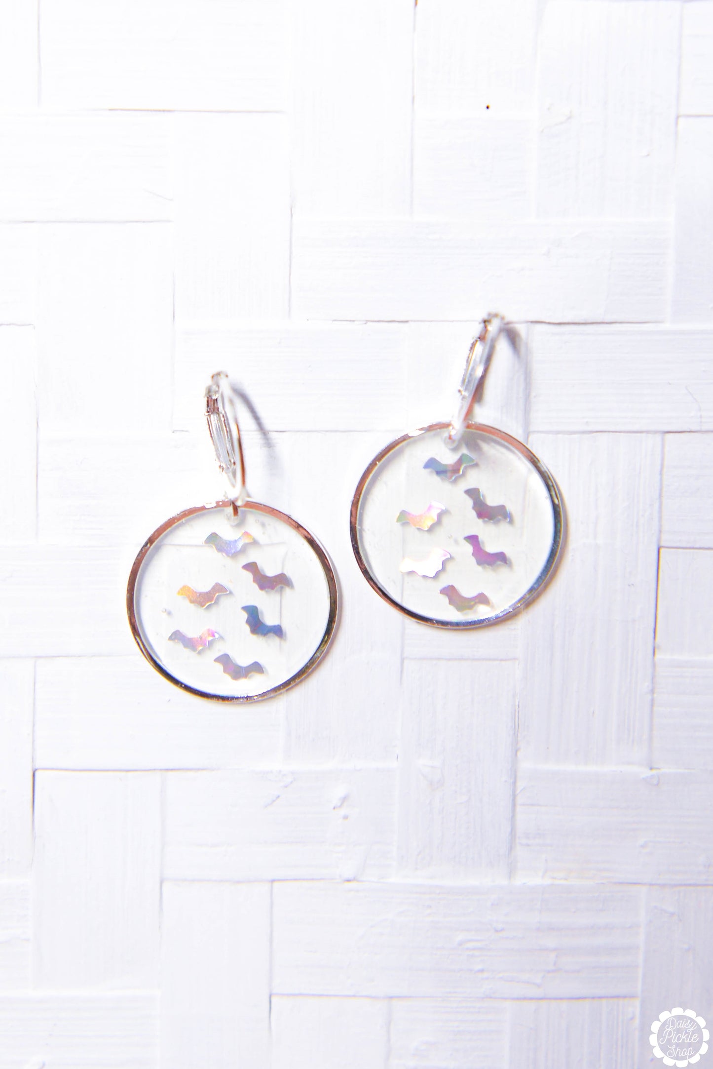 Holographic Bat Earrings