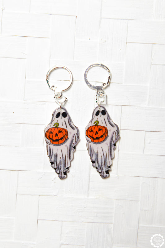 Pumpkin Ghost Earrings