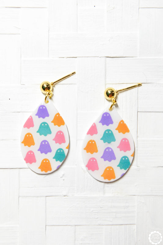 Pastel Ghost Drop Earrings