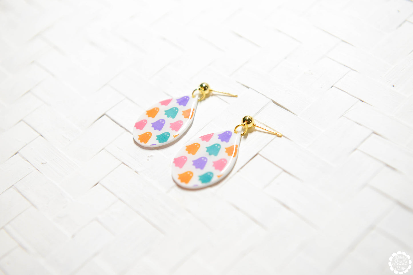 Pastel Ghost Drop Earrings