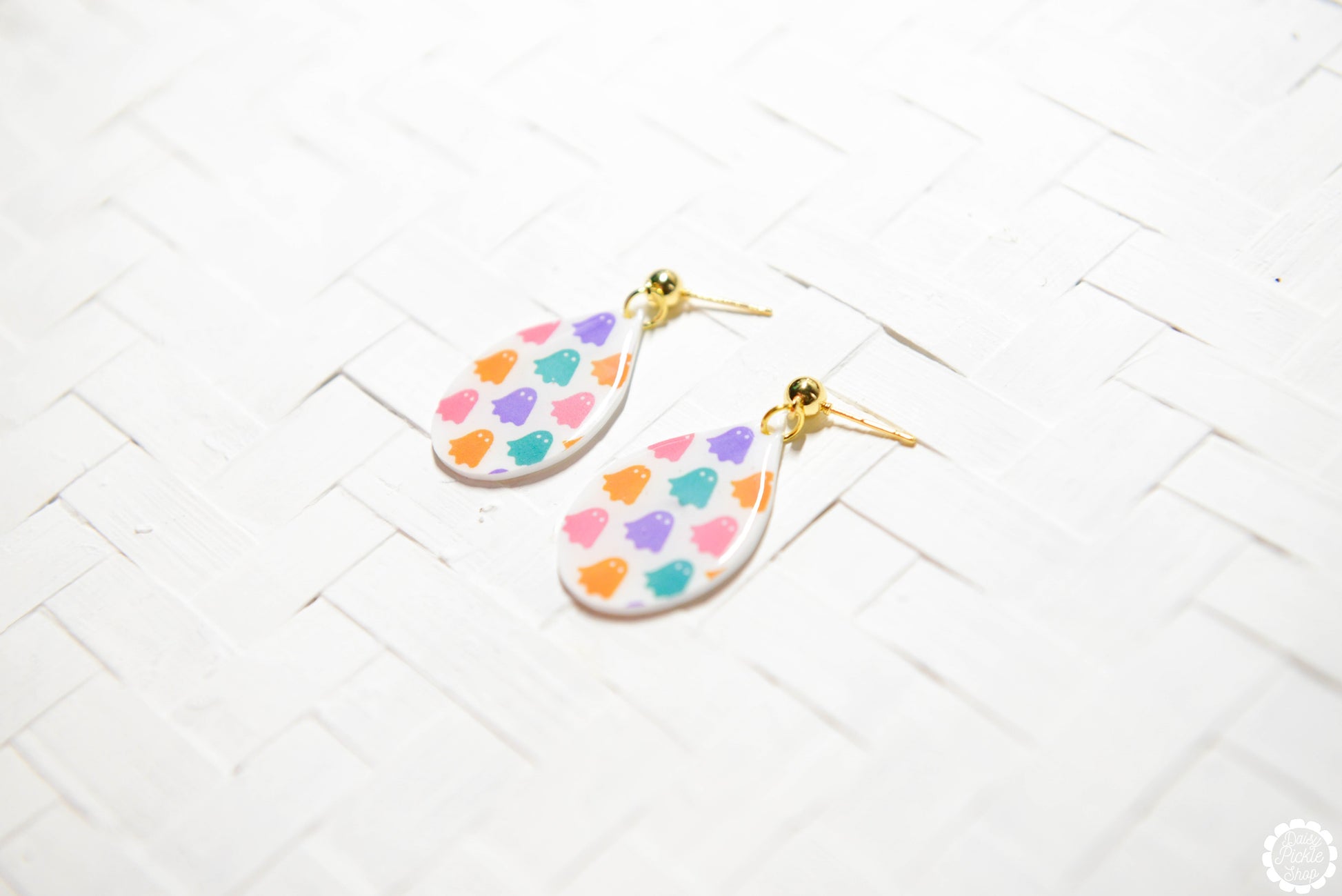 Pastel Ghost Drop Earrings