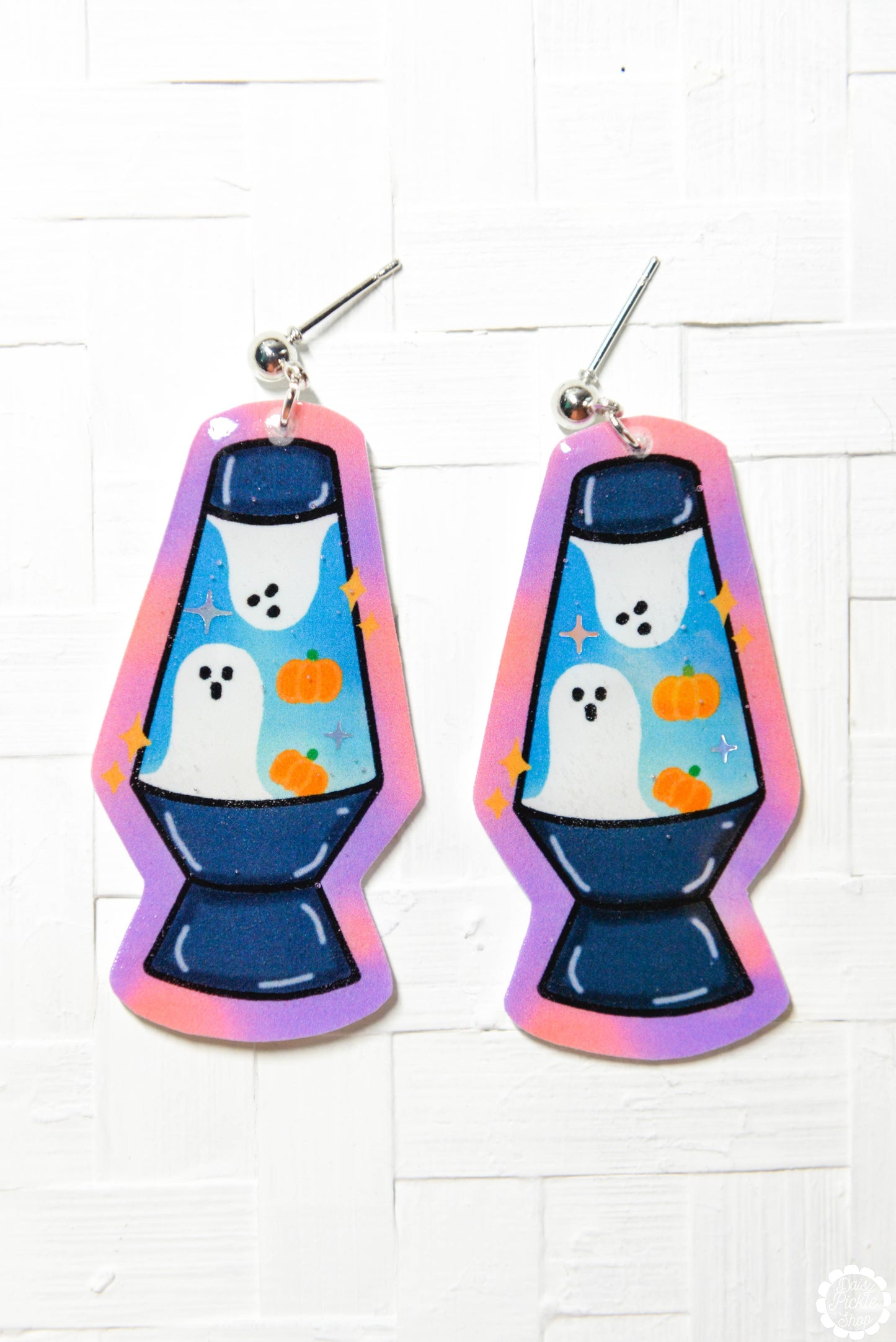 Ghost Lava Lamp Earrings