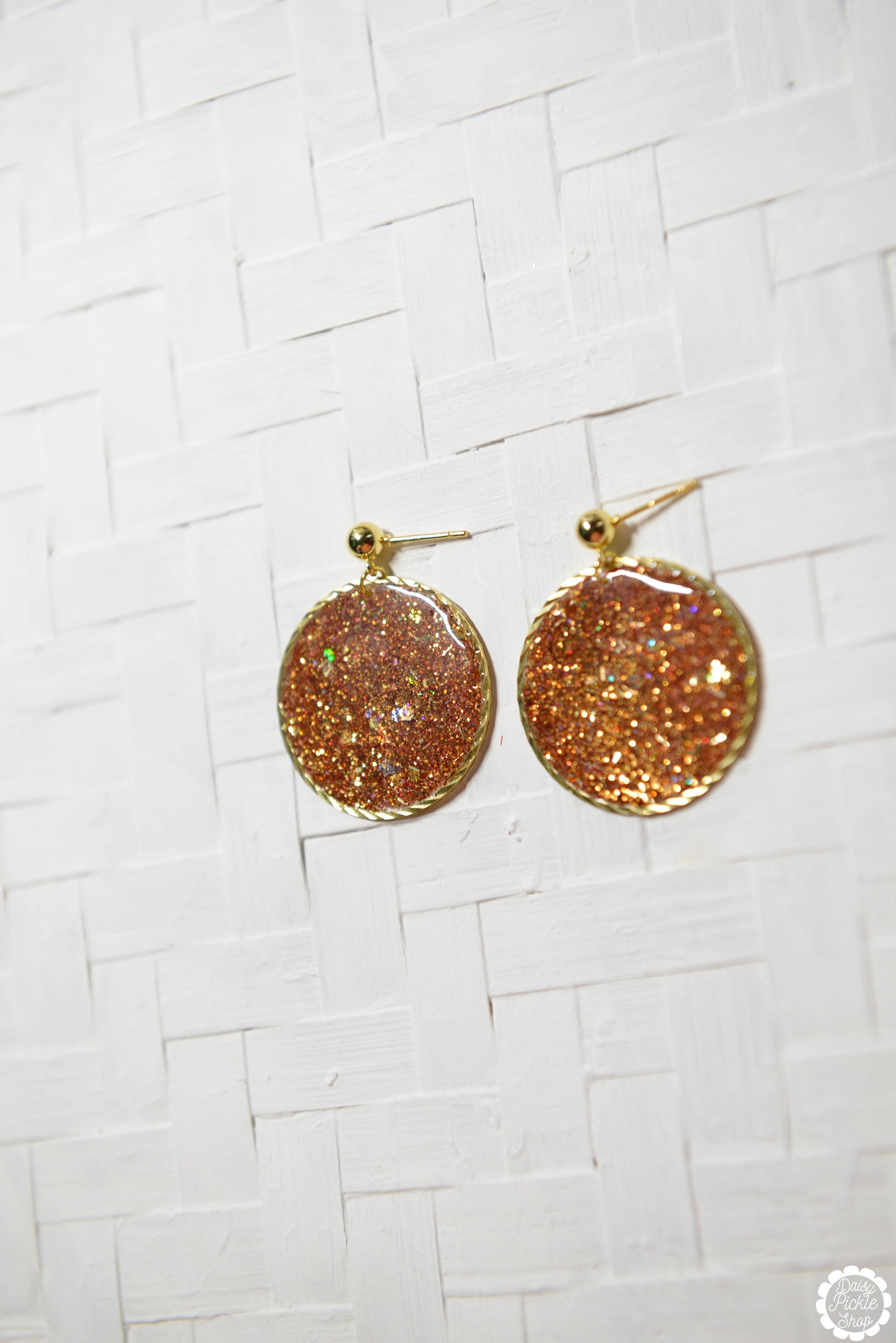 Bold Fall Sparkle Circle Earrings