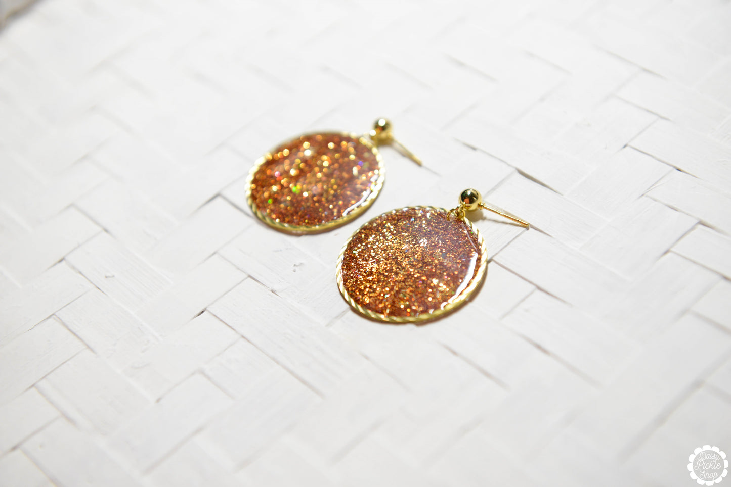 Bold Fall Sparkle Circle Earrings