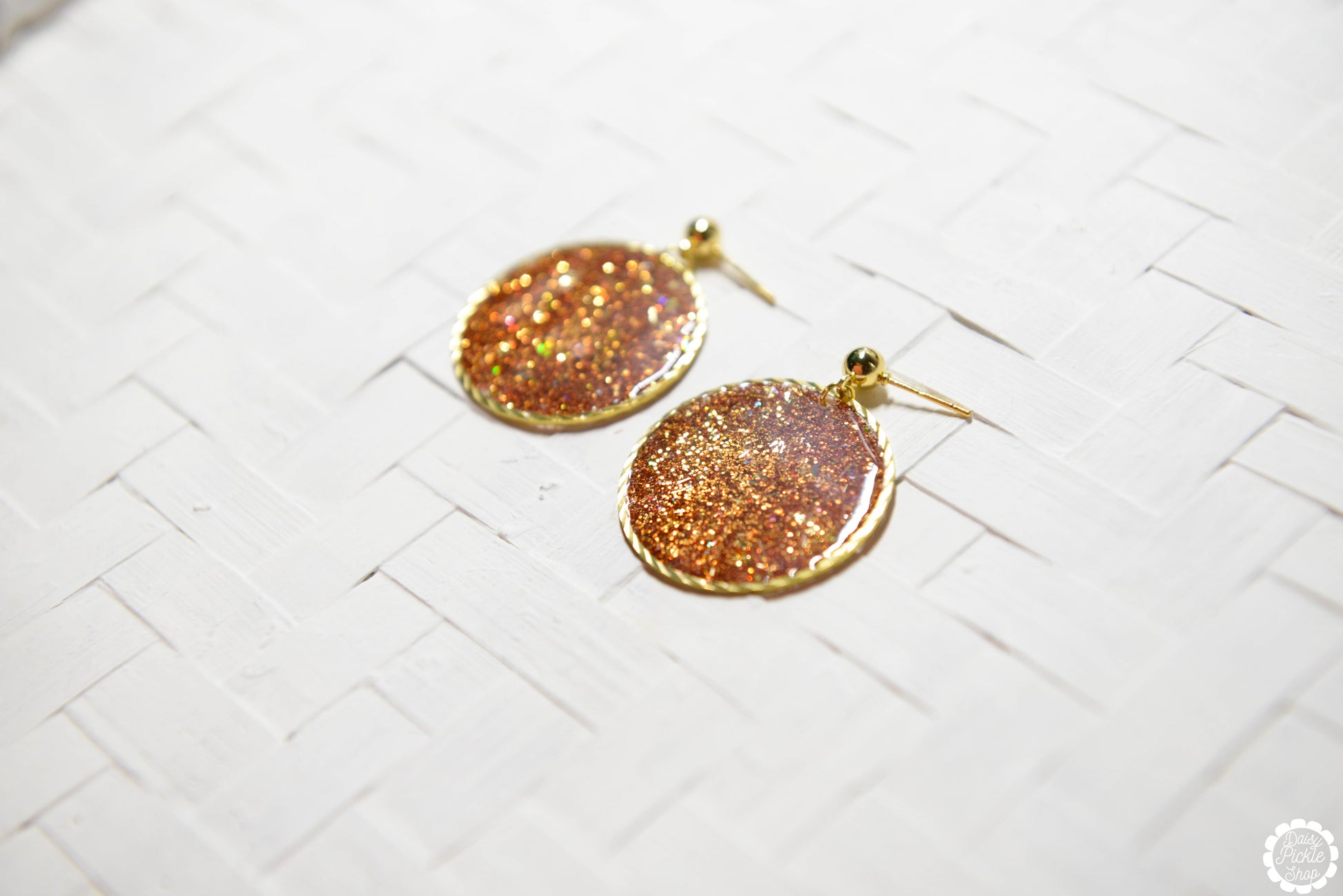 Bold Fall Sparkle Circle Earrings