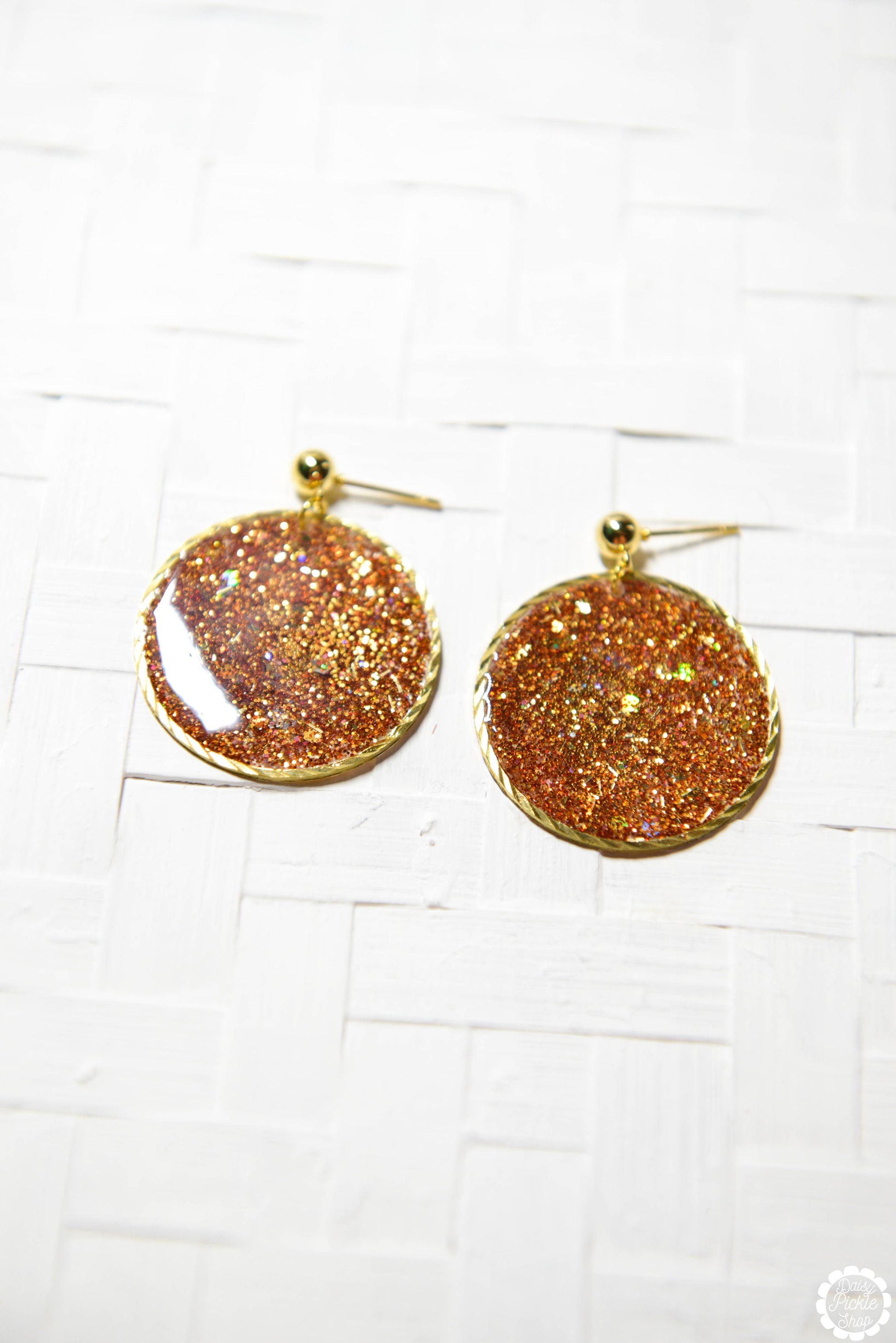 Bold Fall Sparkle Circle Earrings