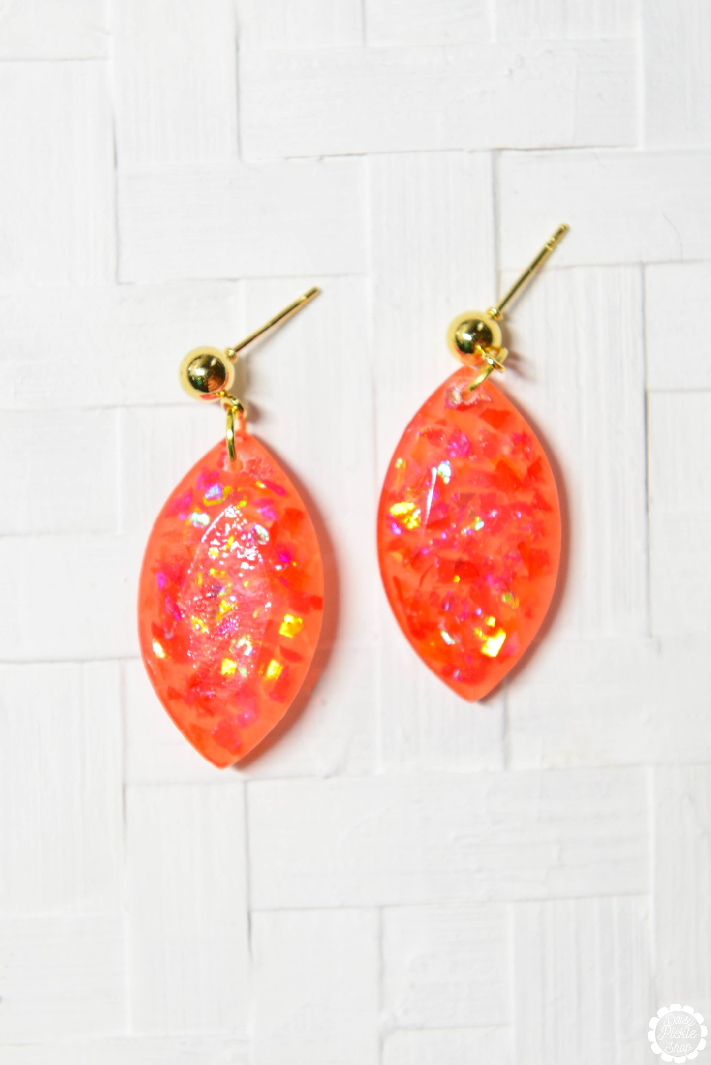 Pumpkin Sparkle Diamond Earrings