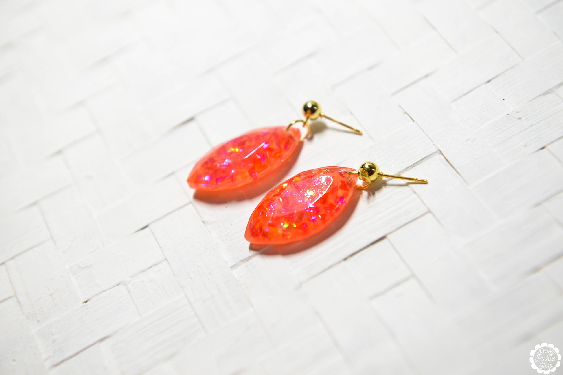 Pumpkin Sparkle Diamond Earrings