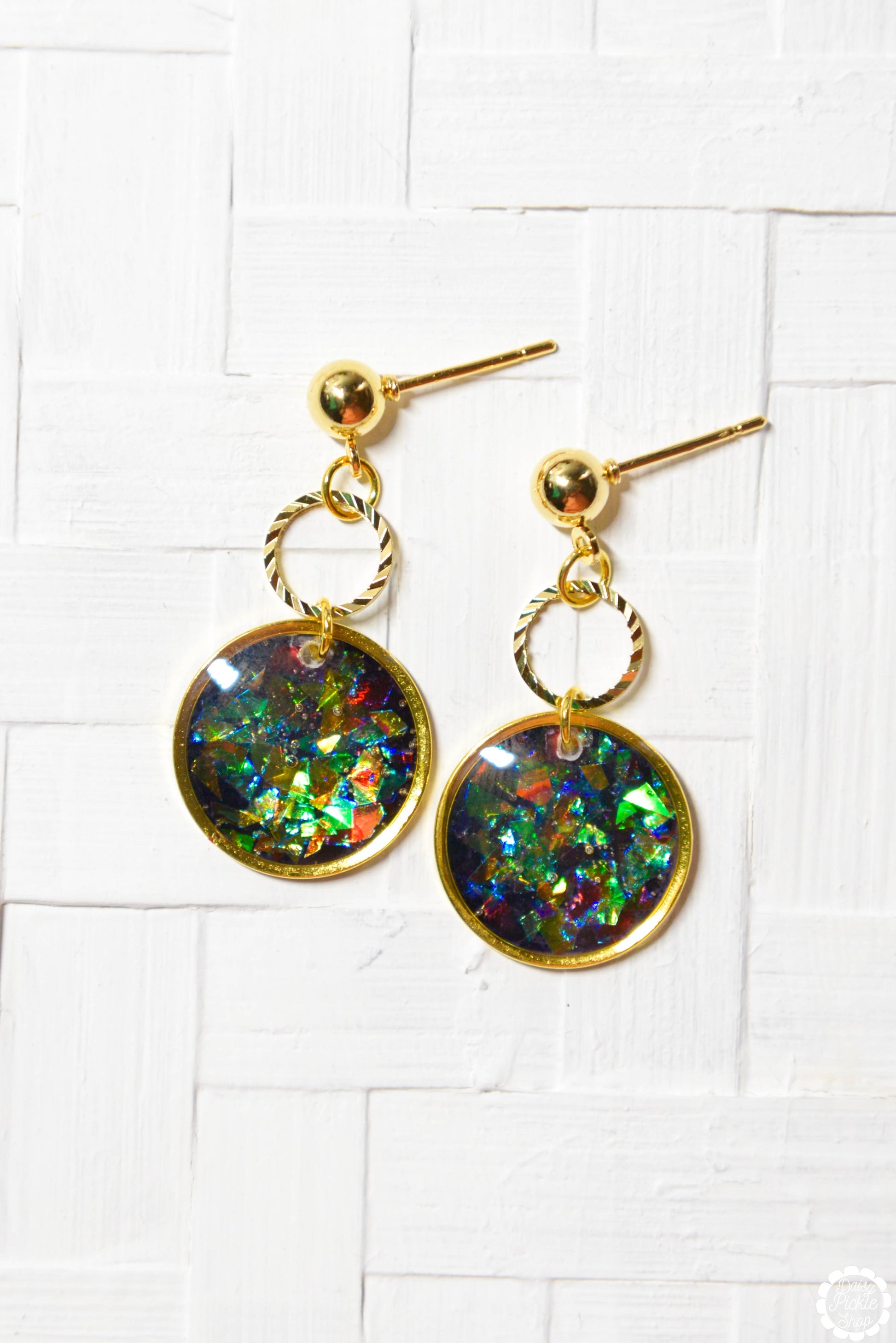 Golden Magic Potion Earrings