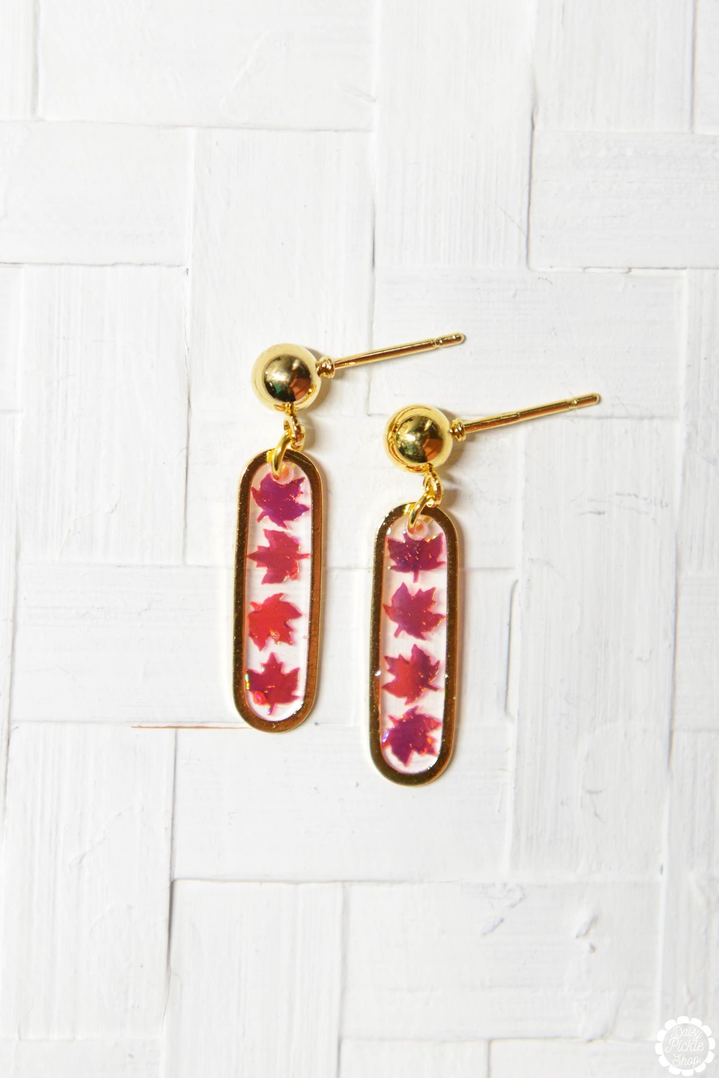 Oval Drop Earrings