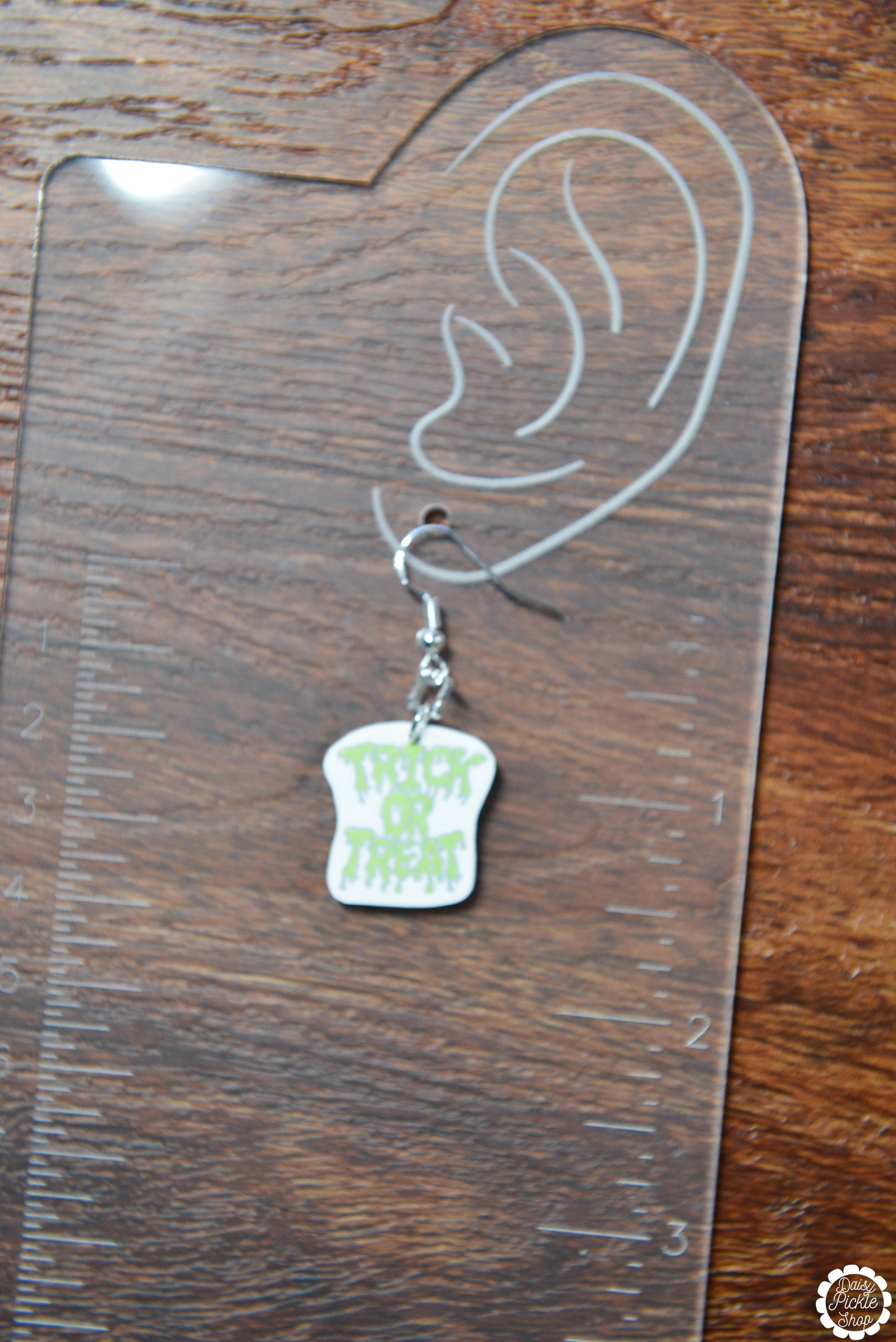 Green Slime Trick or Treat Earrings