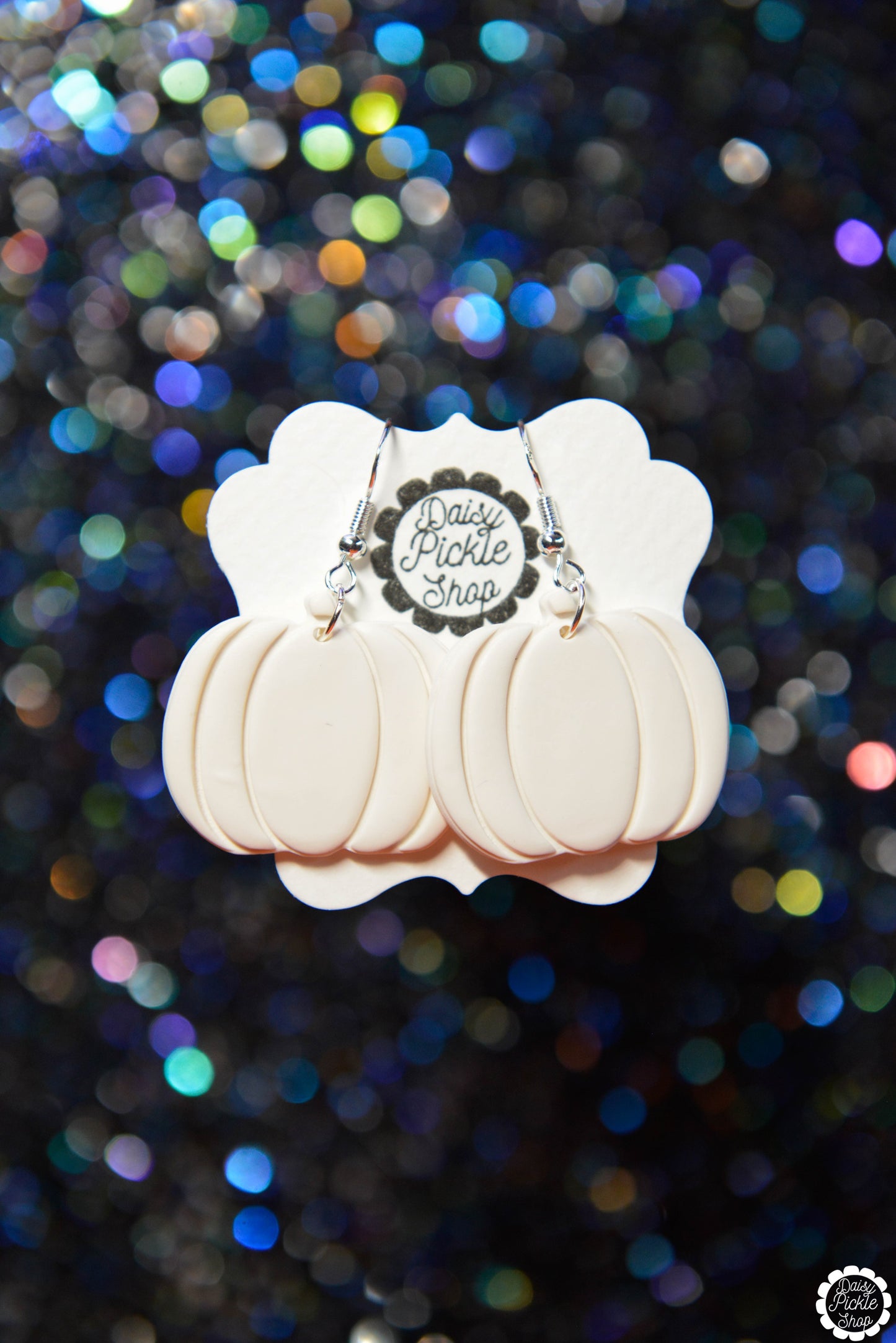 White Pumpkin Earrings