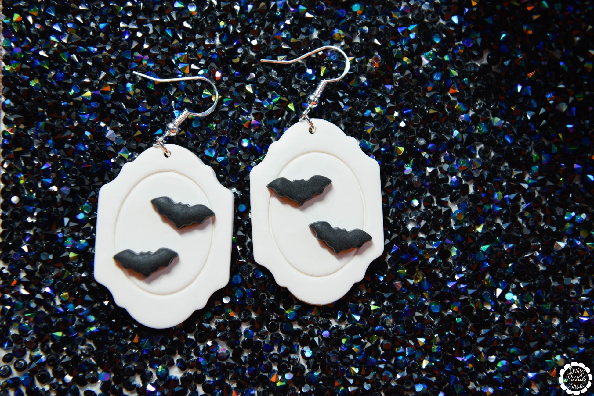 Framed Bat Earrings