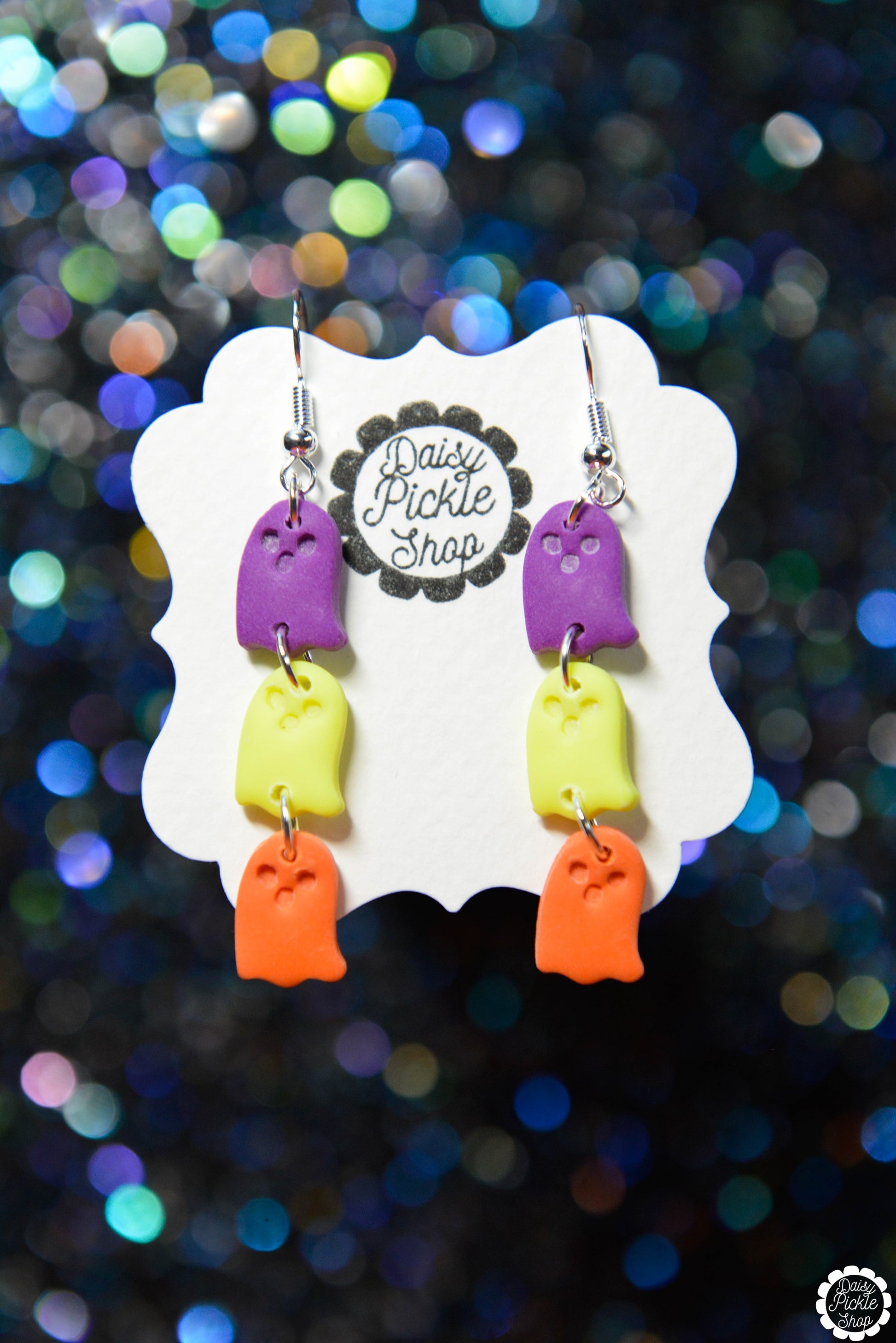 Colorful Ghost Stack Earrings