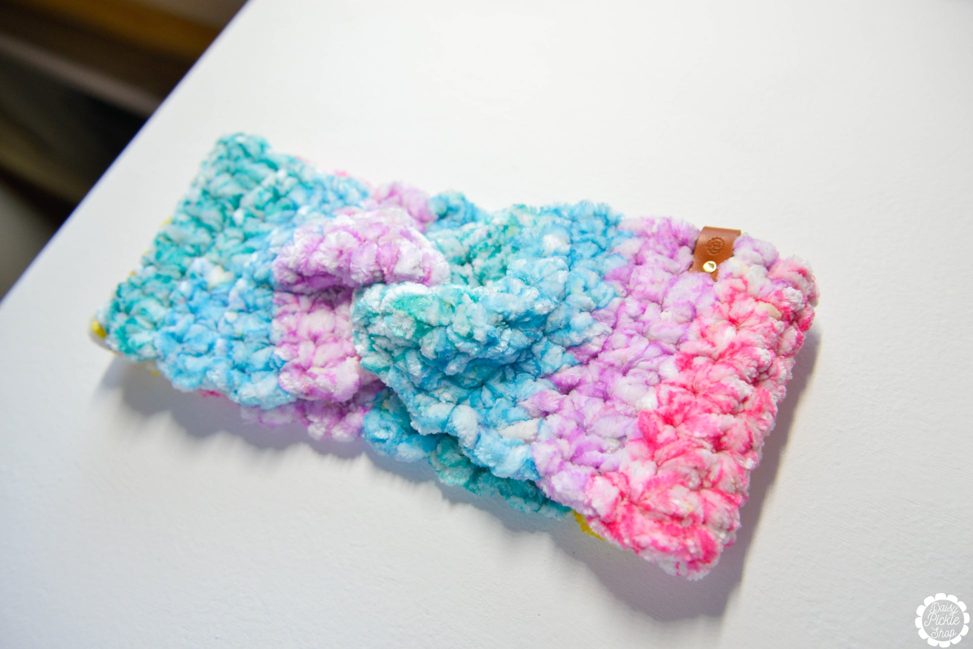 Crushed Velvet Rainbow Twist Ear Warmer