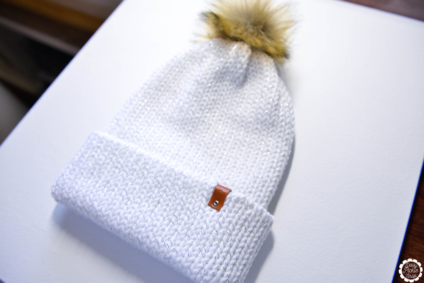 White Sparkle Beanie