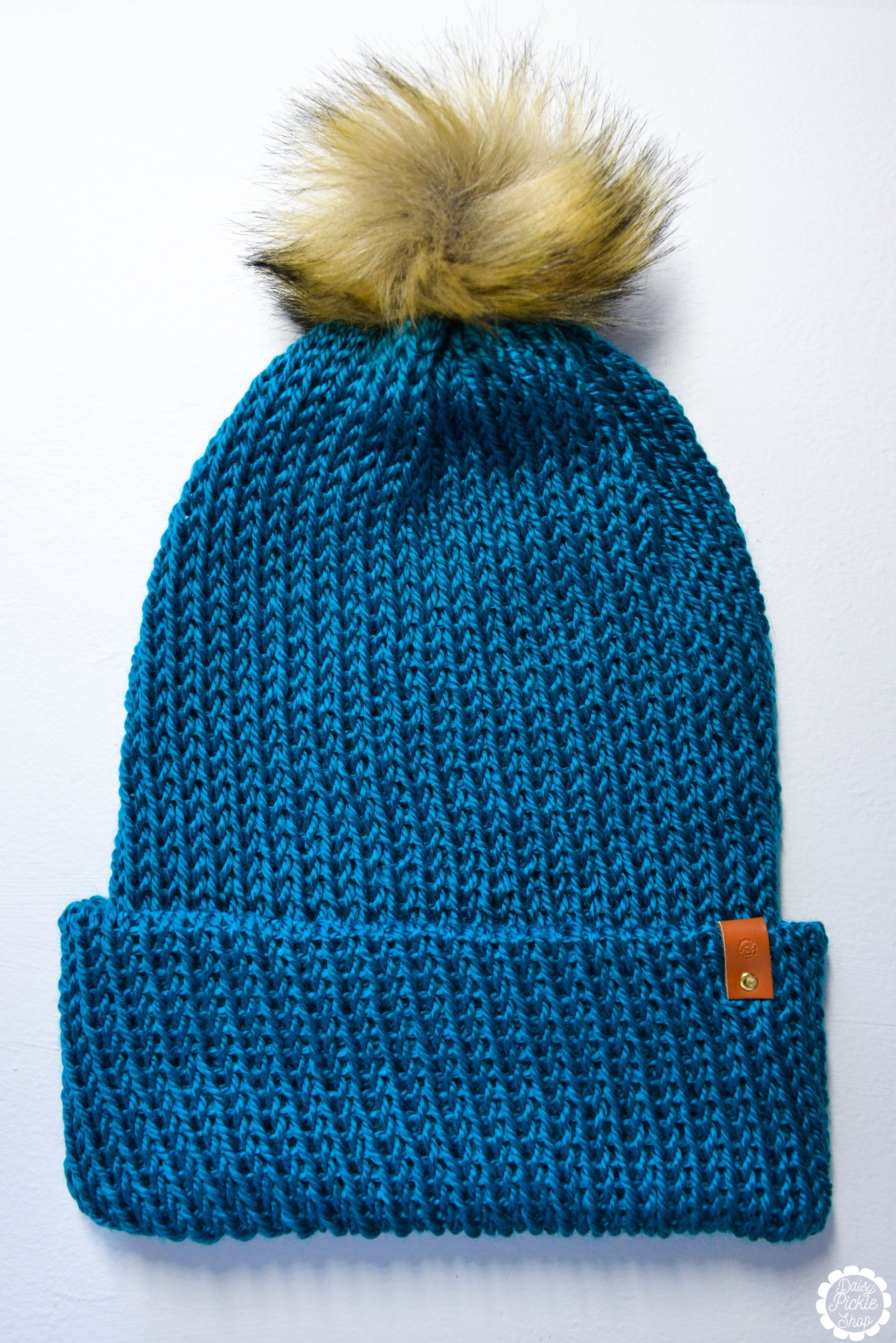 Slouchy Blue Teal Beanie