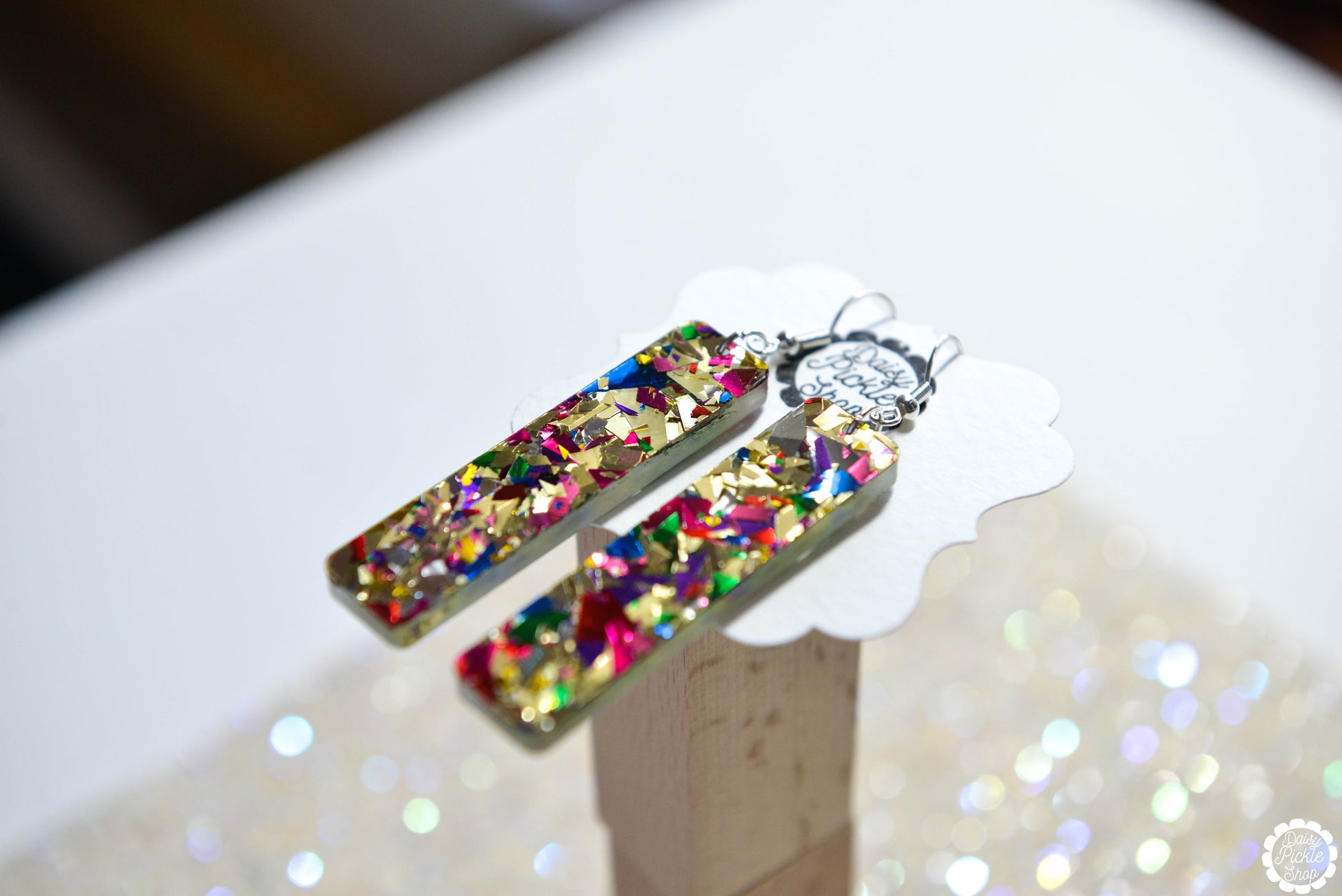 Festive Glitter Bar Earrings