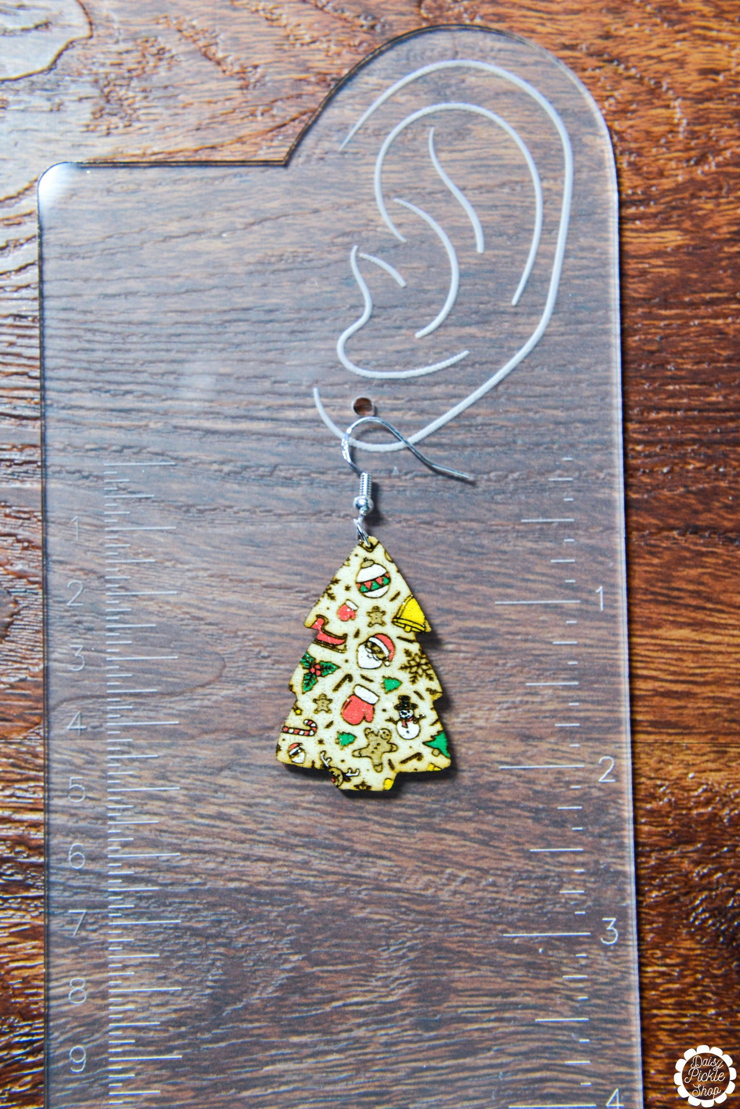 Christmas Collage Tree Earrings