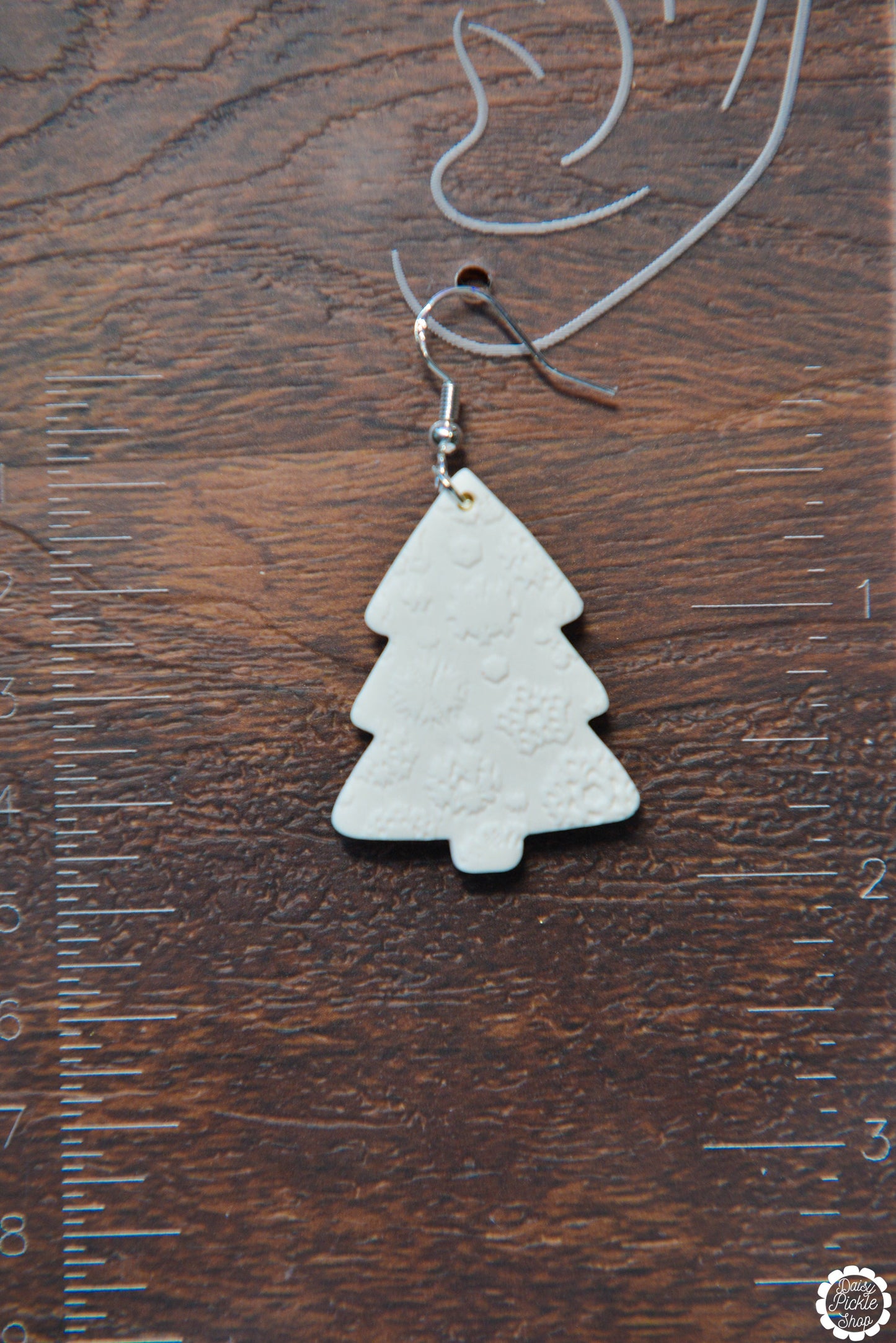 Snowflake Christmas Tree Earrings