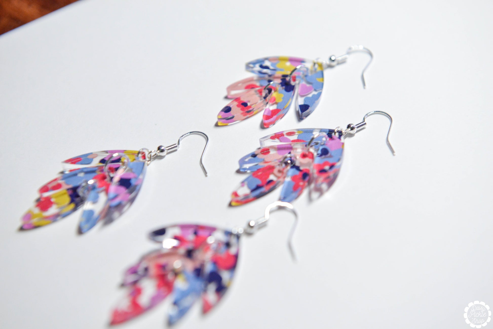 Floral Leaf Dangle Earrings