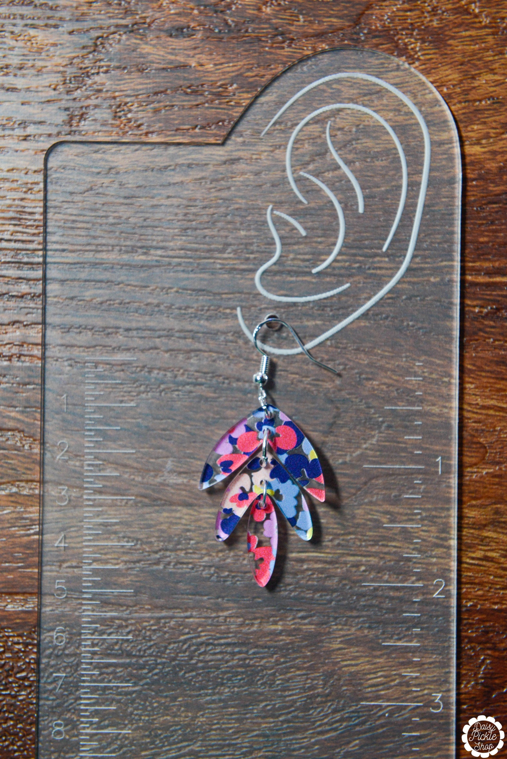 Floral Leaf Dangle Earrings