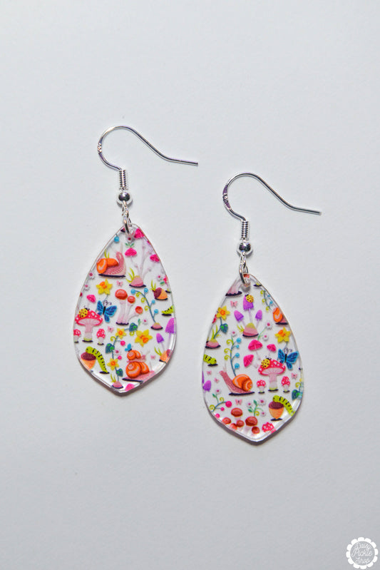 Floral Mushroom Earrings