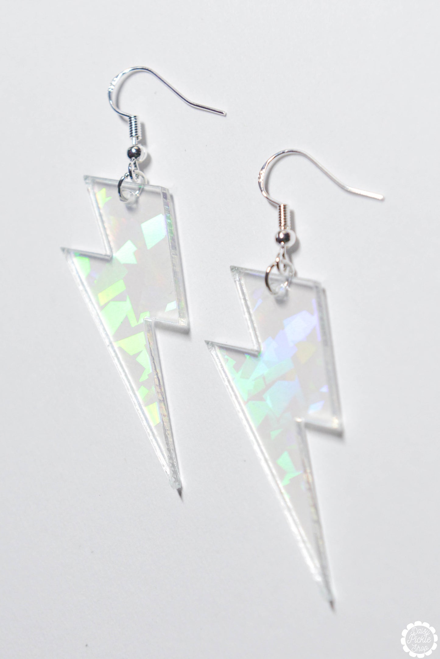 Holo Lightning Bolt Earrings