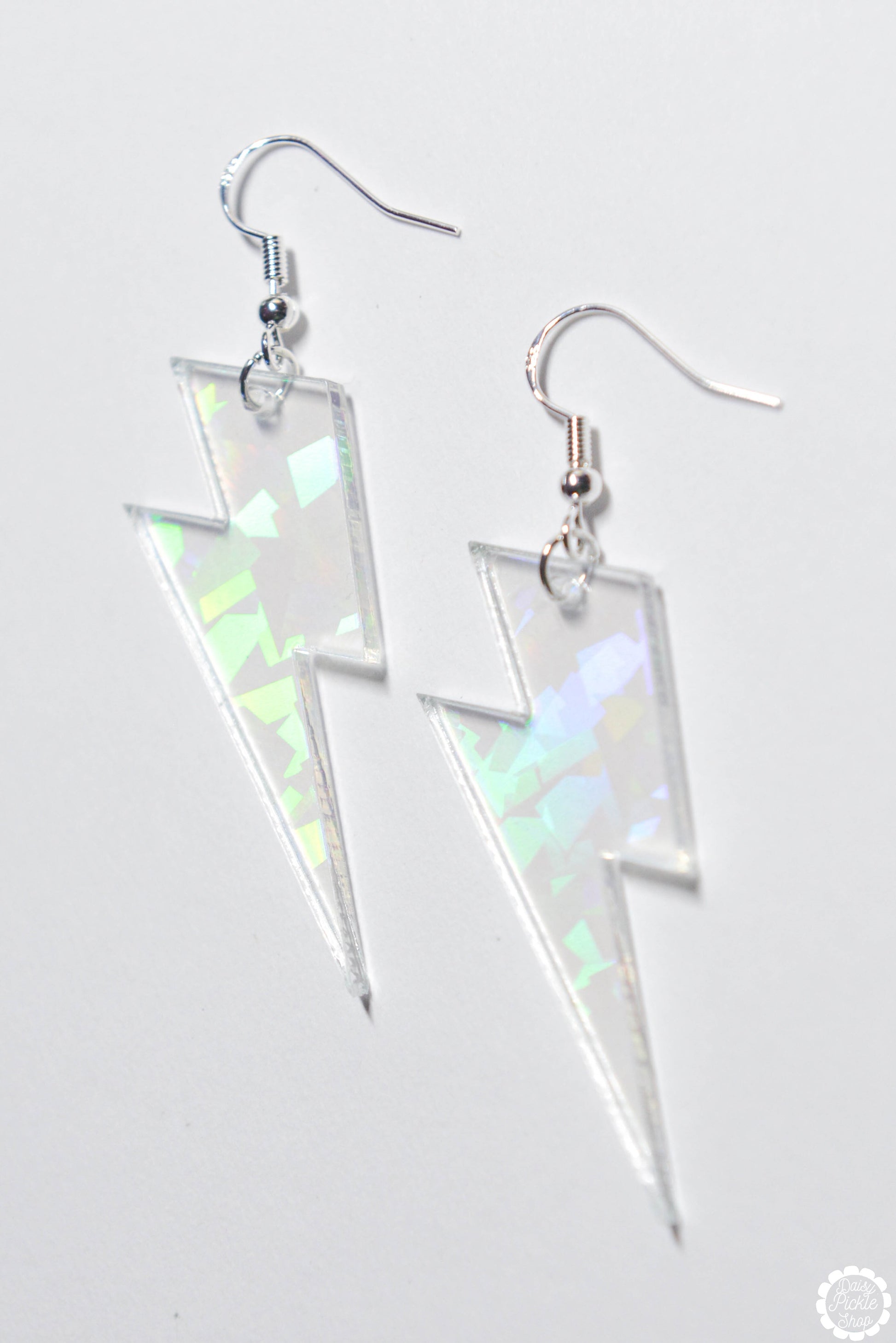 Holo Lightning Bolt Earrings