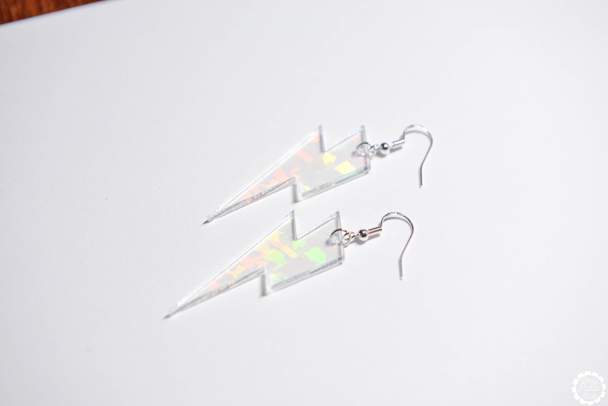 Holo Lightning Bolt Earrings