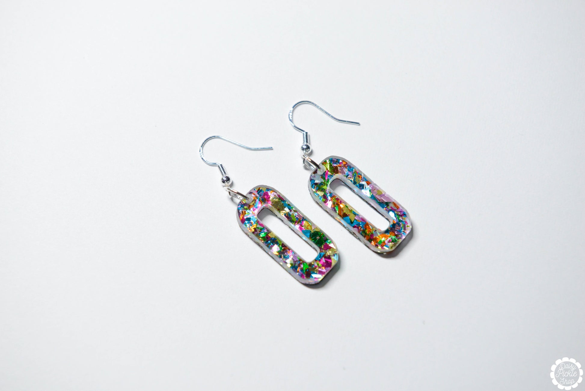 Sparkly Oval Earrings